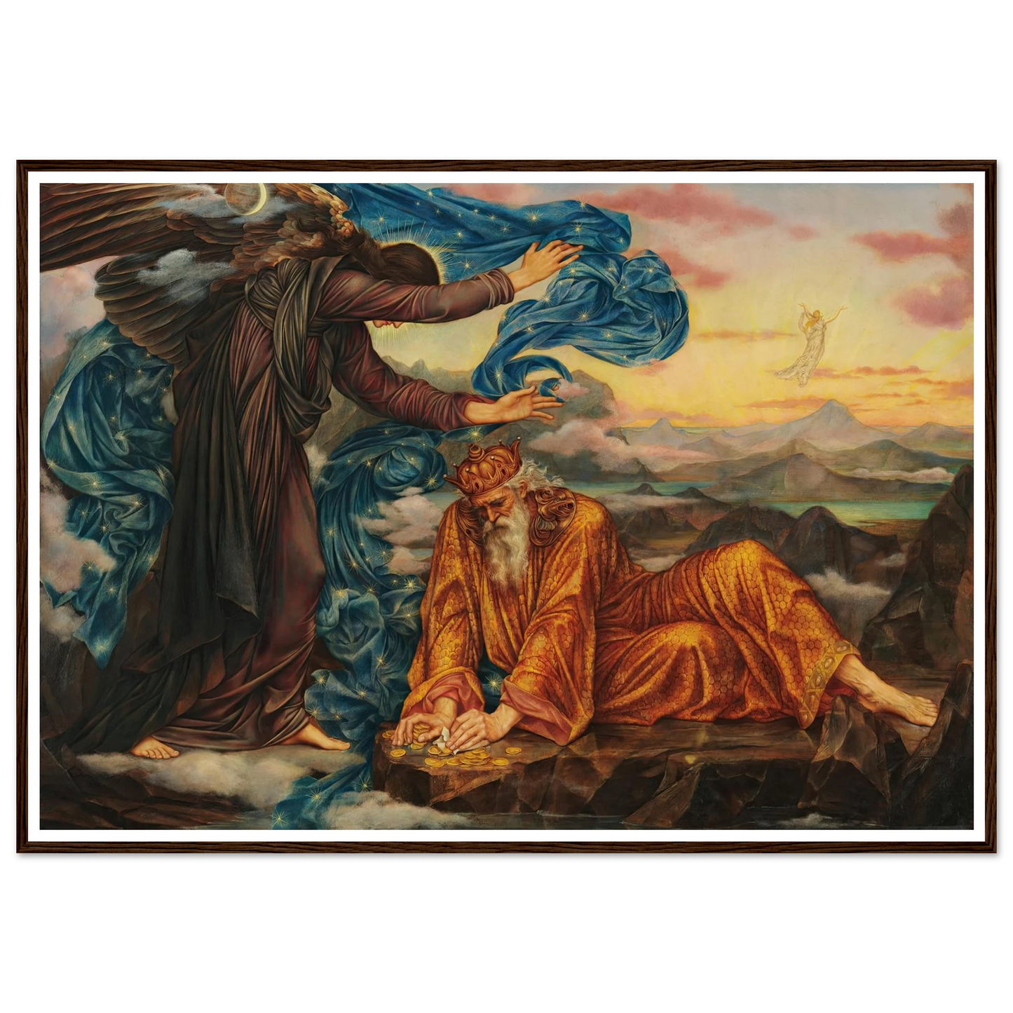 Earthbound (1897) Art Print | Evelyn de Morgan - Framed Poster - 30x40 cm / 12x16″ - Black frame