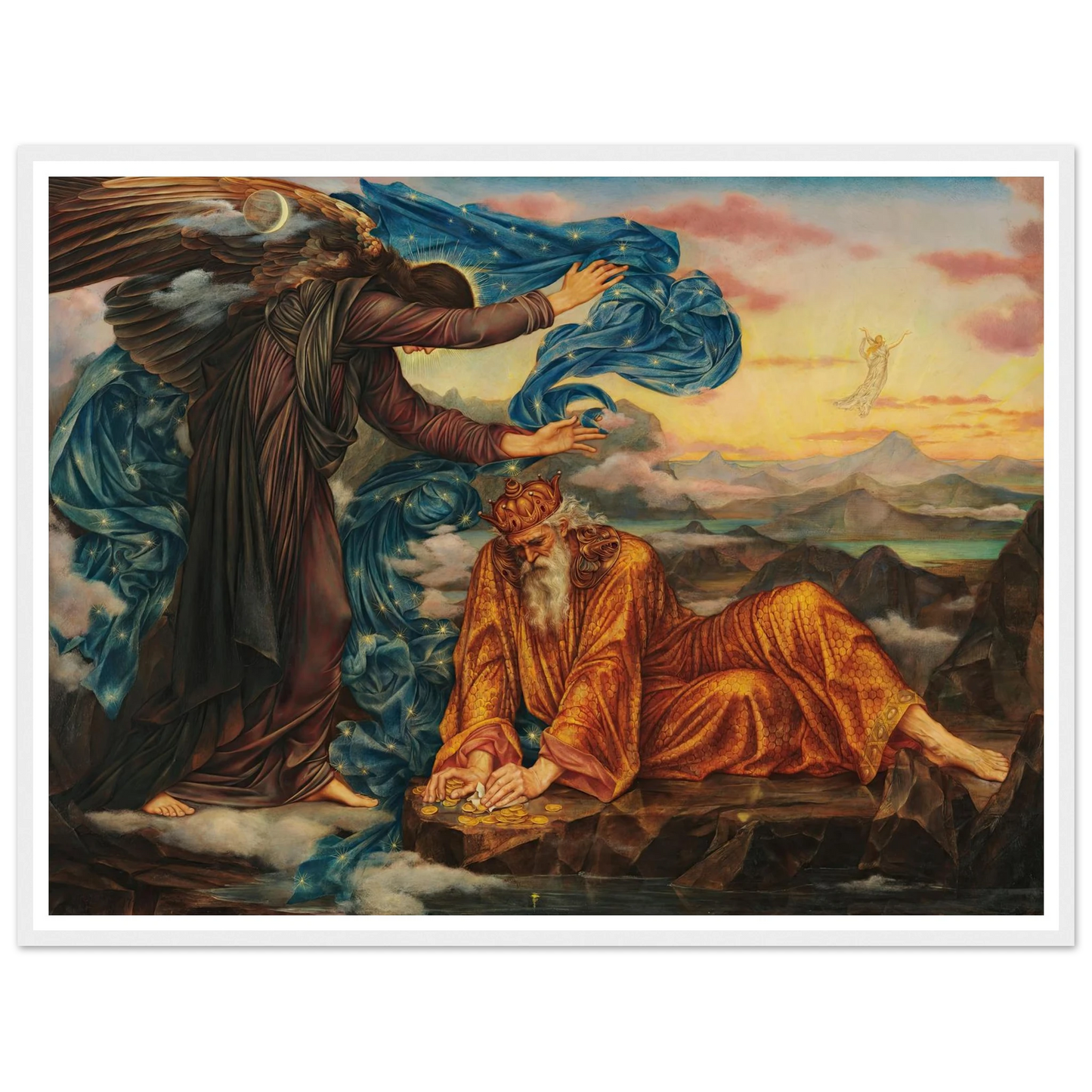 Earthbound (1897) Art Print | Evelyn de Morgan - Framed Poster - 30x40 cm / 12x16″ - Black frame