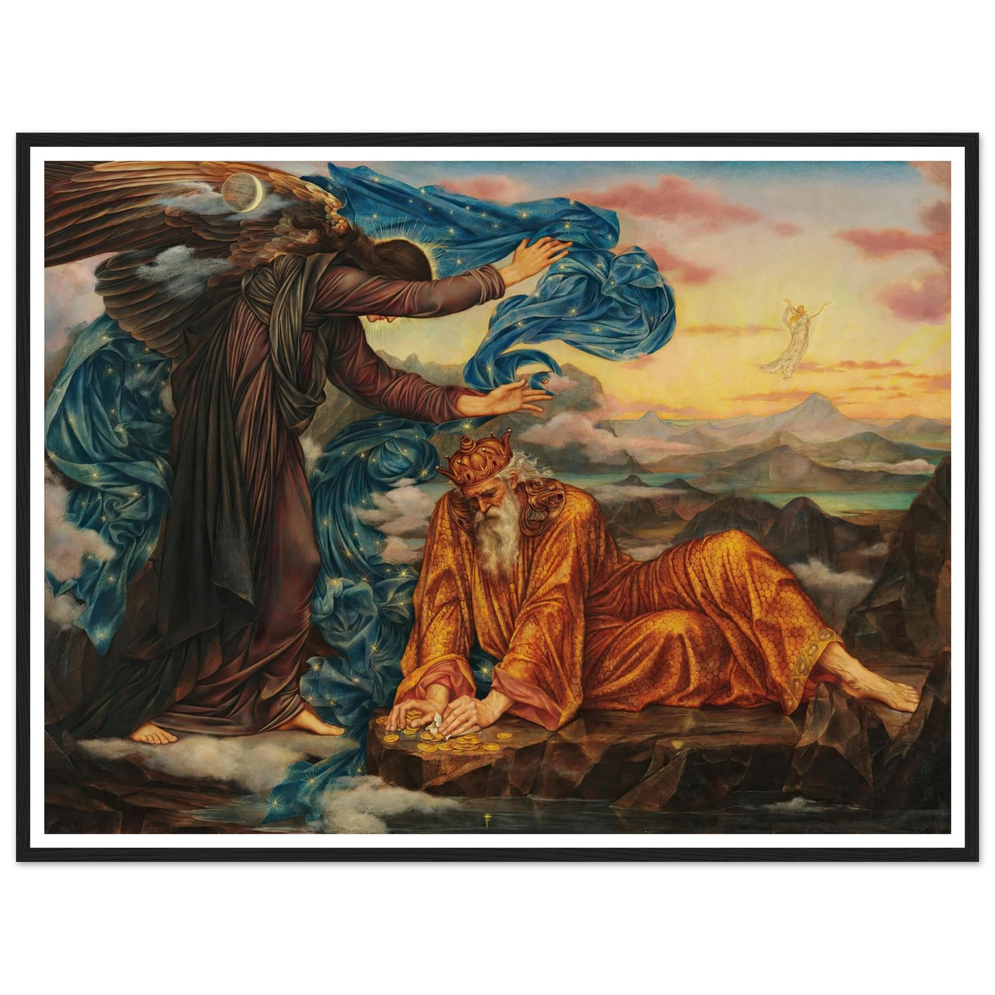 Earthbound (1897) Art Print | Evelyn de Morgan - Framed Poster - 30x40 cm / 12x16″ - Black frame