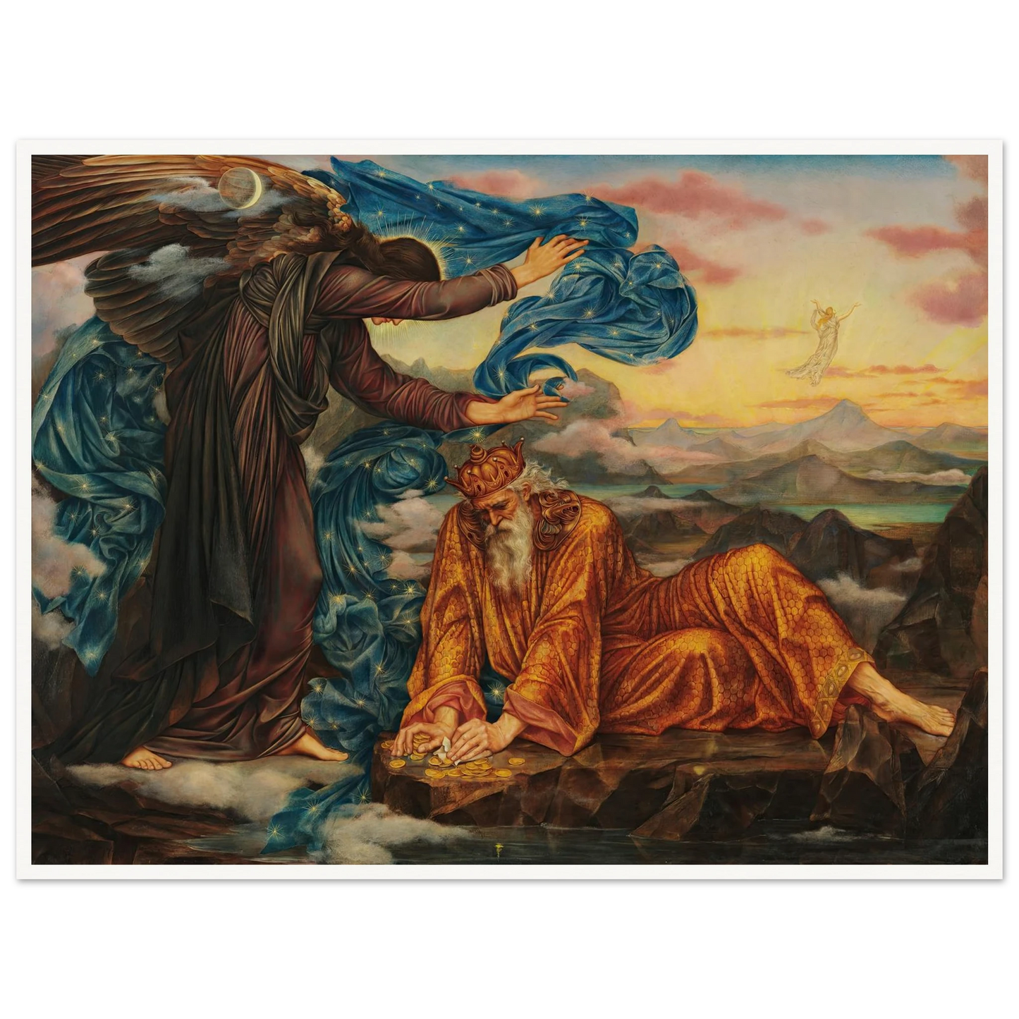 Earthbound (1897) Art Print | Evelyn de Morgan - Framed Poster - 30x40 cm / 12x16″ - Black frame