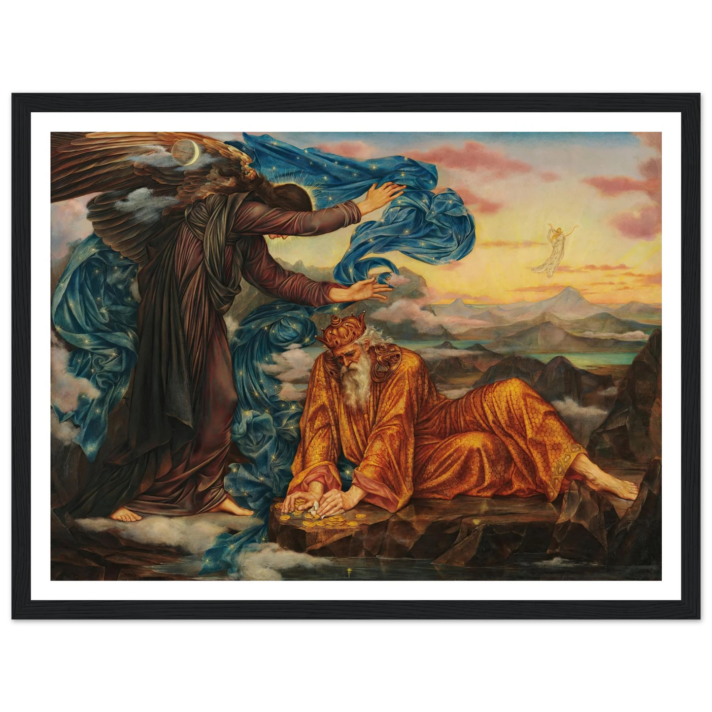 Earthbound (1897) Art Print | Evelyn de Morgan - Framed Poster - 30x40 cm / 12x16″ - Black frame