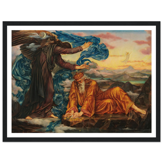 Earthbound (1897) Art Print | Evelyn de Morgan - Framed Poster - 30x40 cm / 12x16″ - Black frame