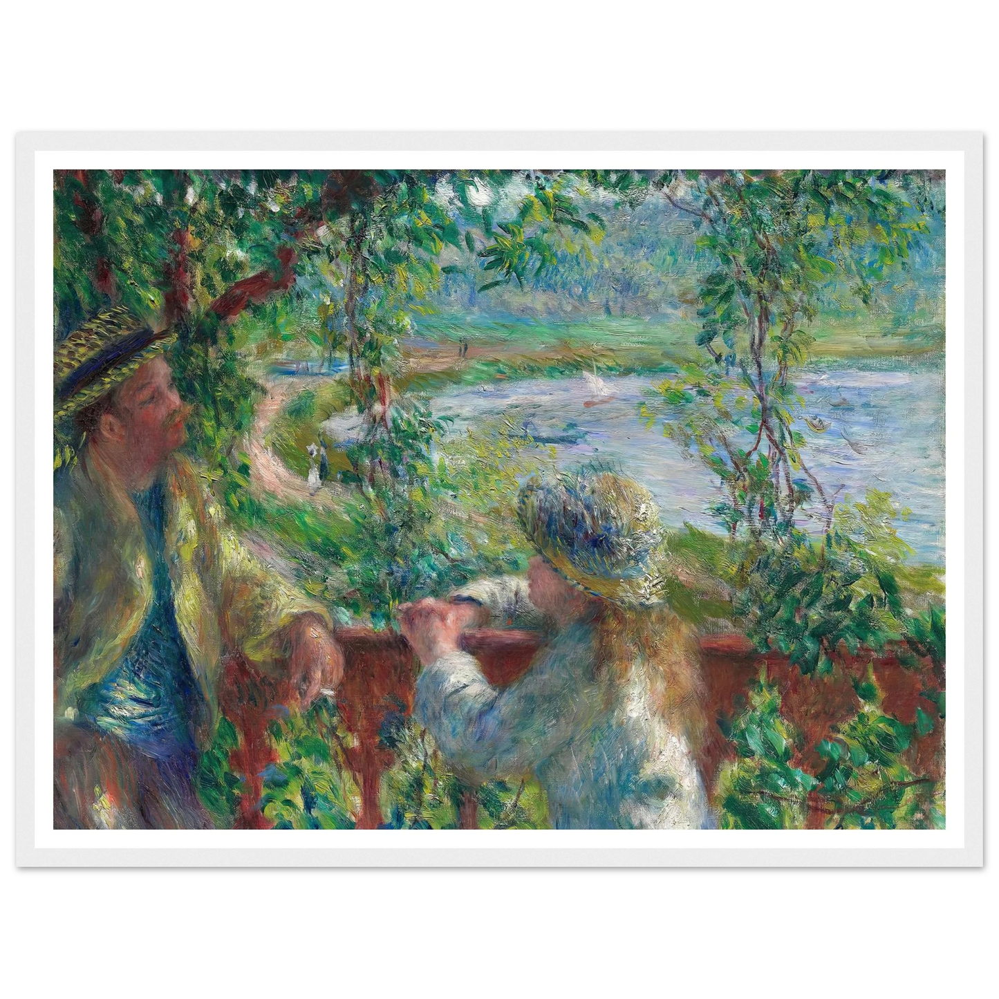 Near the Lake (1879) Art Print | Pierre Auguste Renoir-Quipham Collections