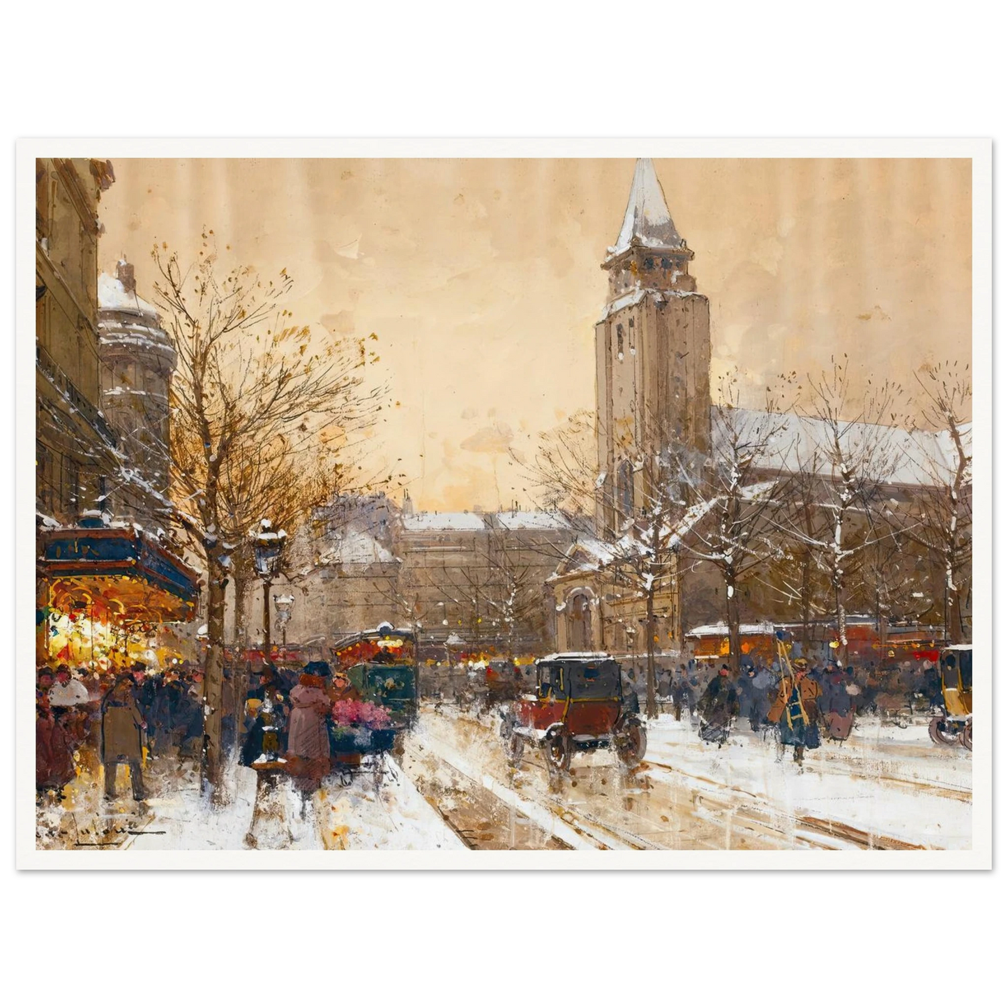 Boulevard Saint-Germain, Paris Art Print | Eugene Galien Laloue-Quipham Collections
