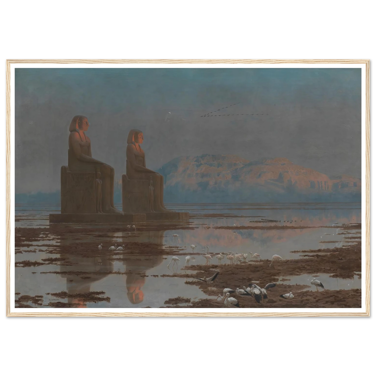The Nile in flood, Thebes Art Print | Jean Leon Gerome-Quipham Collections