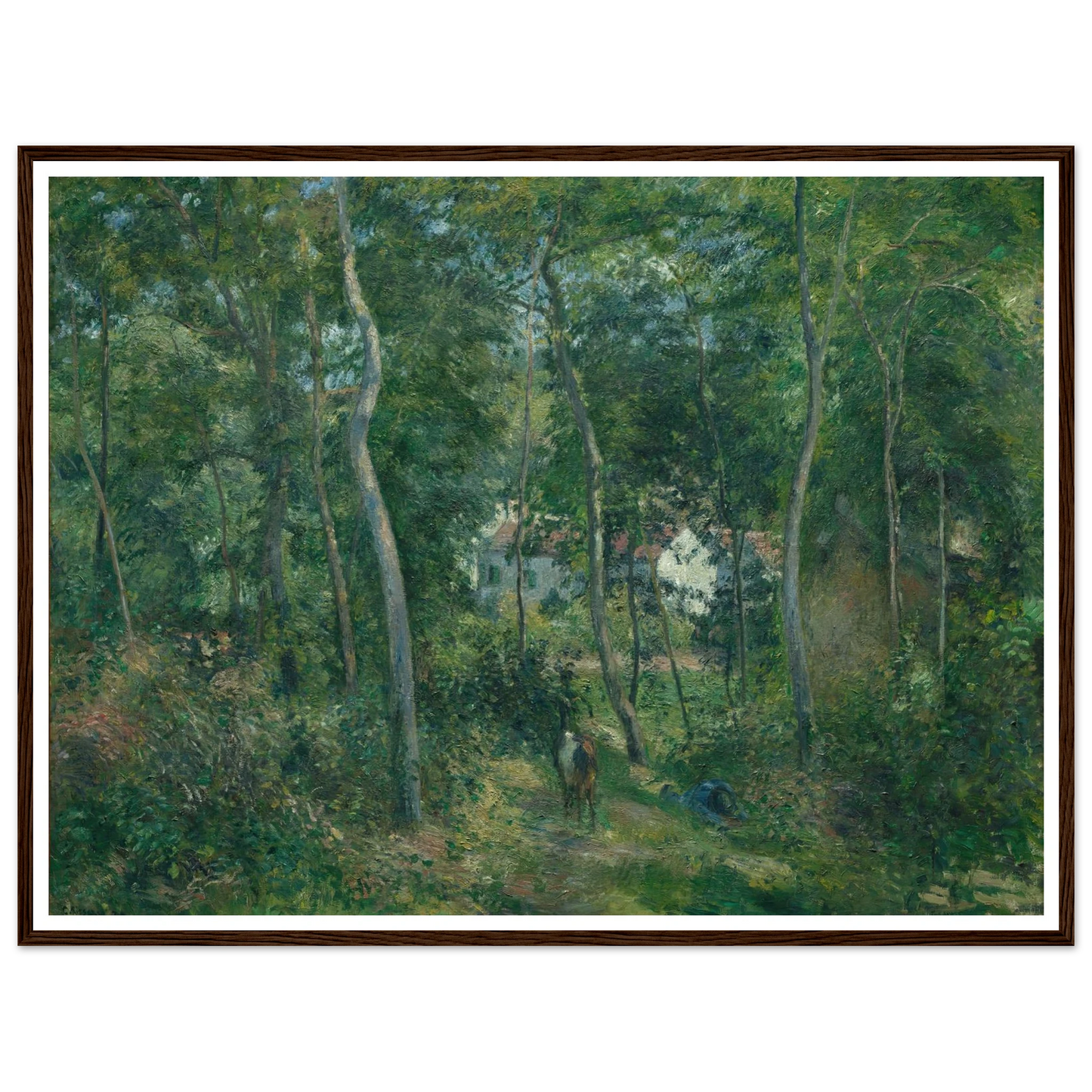 Edge of the Woods Near L’Hermitage, Pontoise (1879) Art Print | Camille Pissarro-Quipham Collections