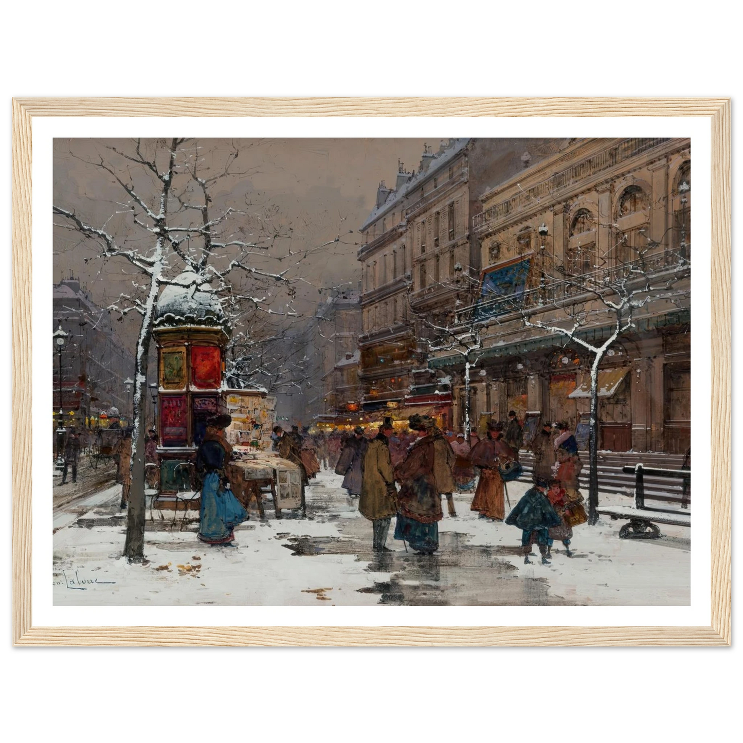 Paris, boulevard en hiver Art Print | Eugene Galien Laloue-Quipham Collections