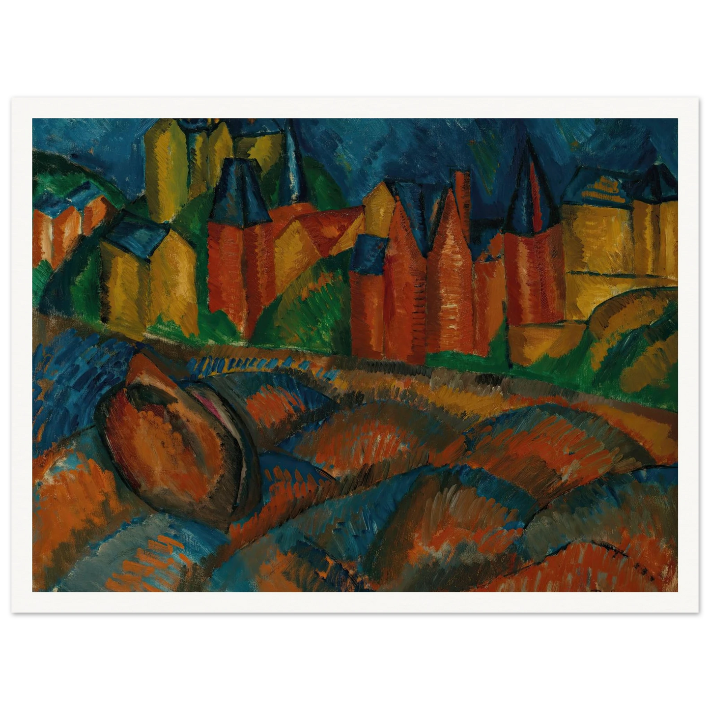 Sainte-Adresse, la plage (1909) Art Print | Raoul Dufy-Quipham Collections