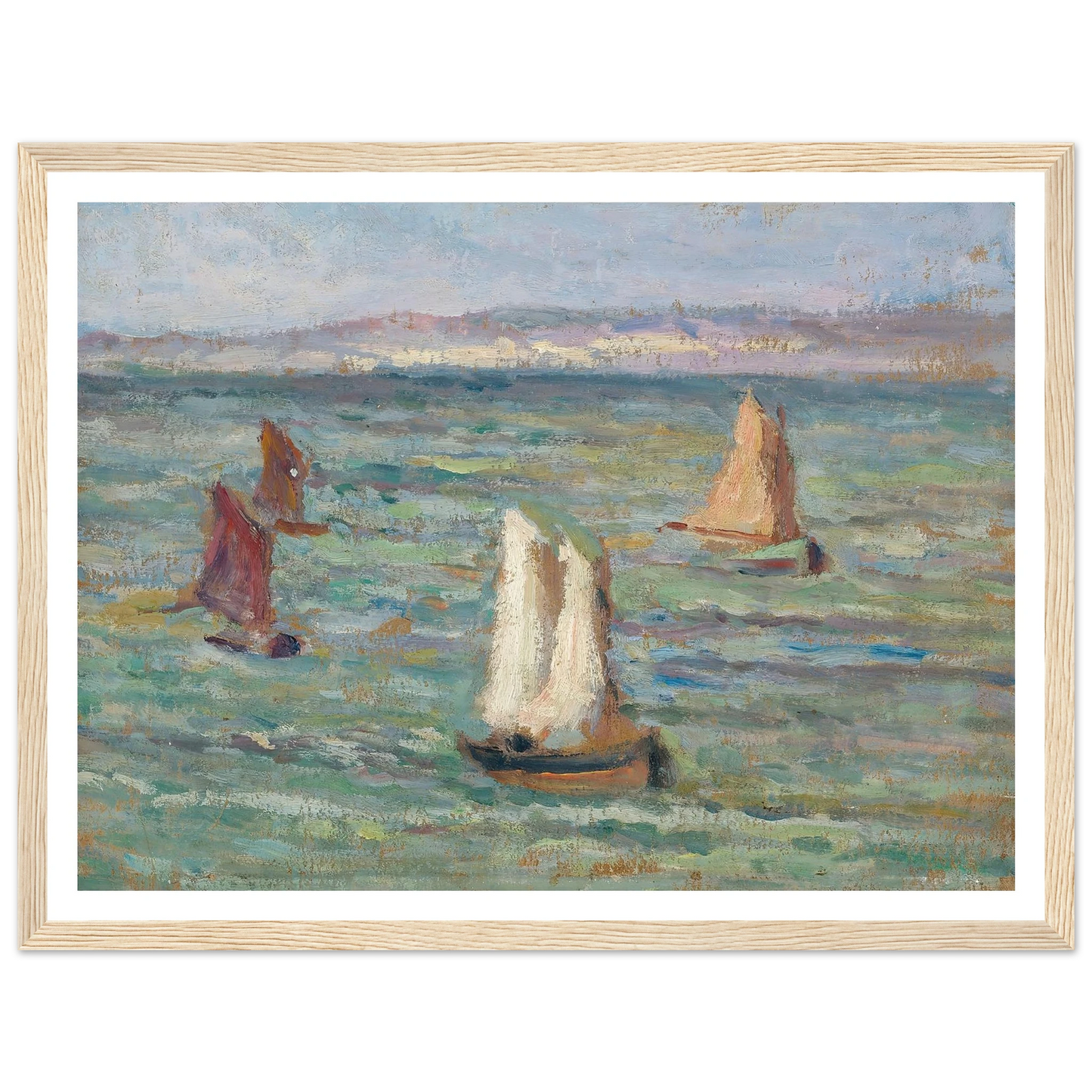 Bateaux aux environs d’Honfleur (1928) Art Print | Maximilien Luce-Quipham Collections