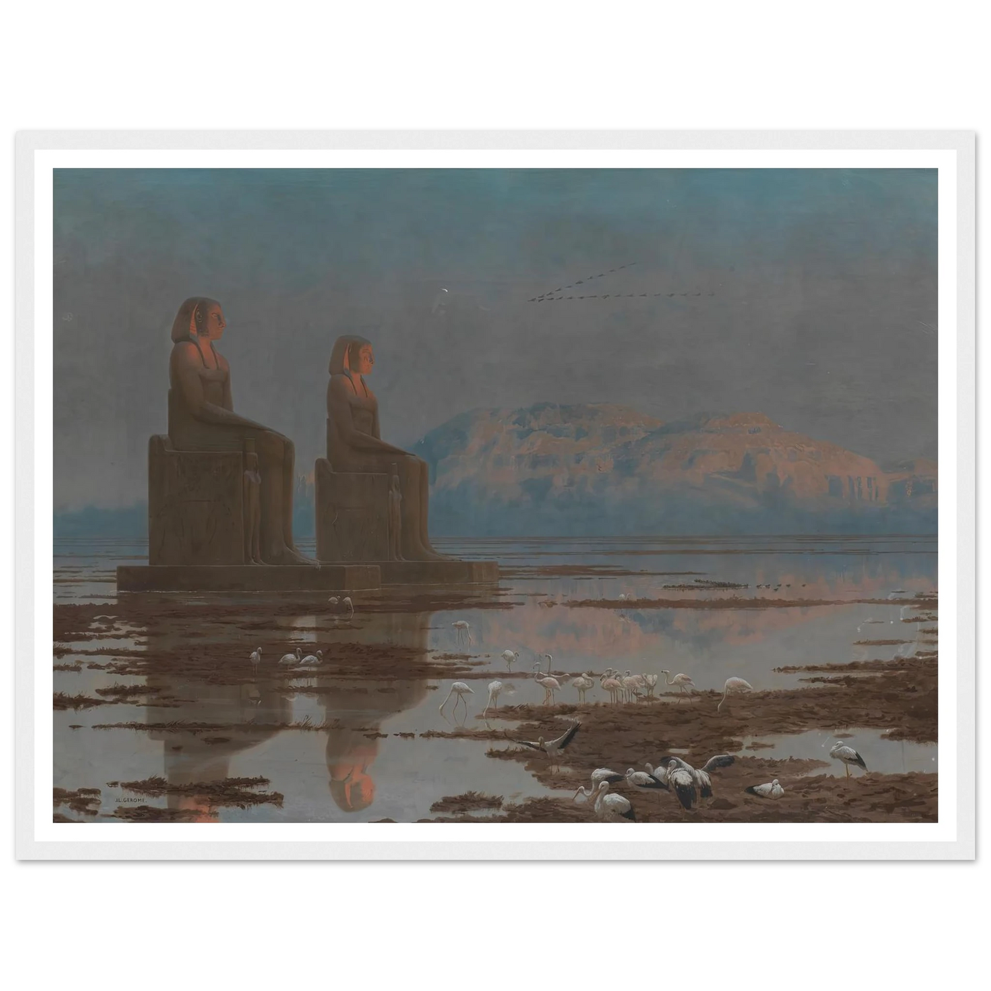 The Nile in flood, Thebes Art Print | Jean Leon Gerome-Quipham Collections