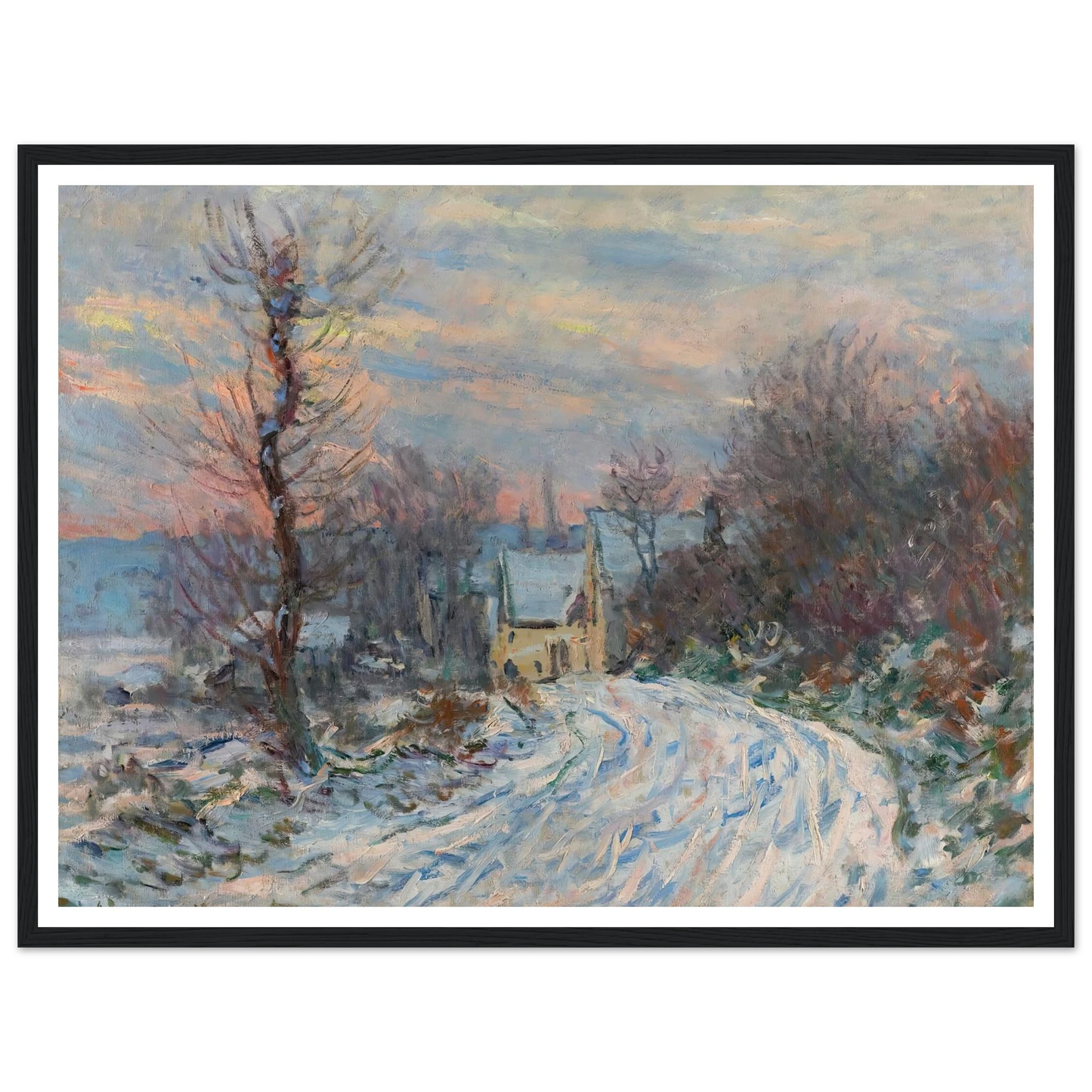 L’entrée De Giverny En Hiver (1885) Art Print | Claude Monet-Quipham Collections