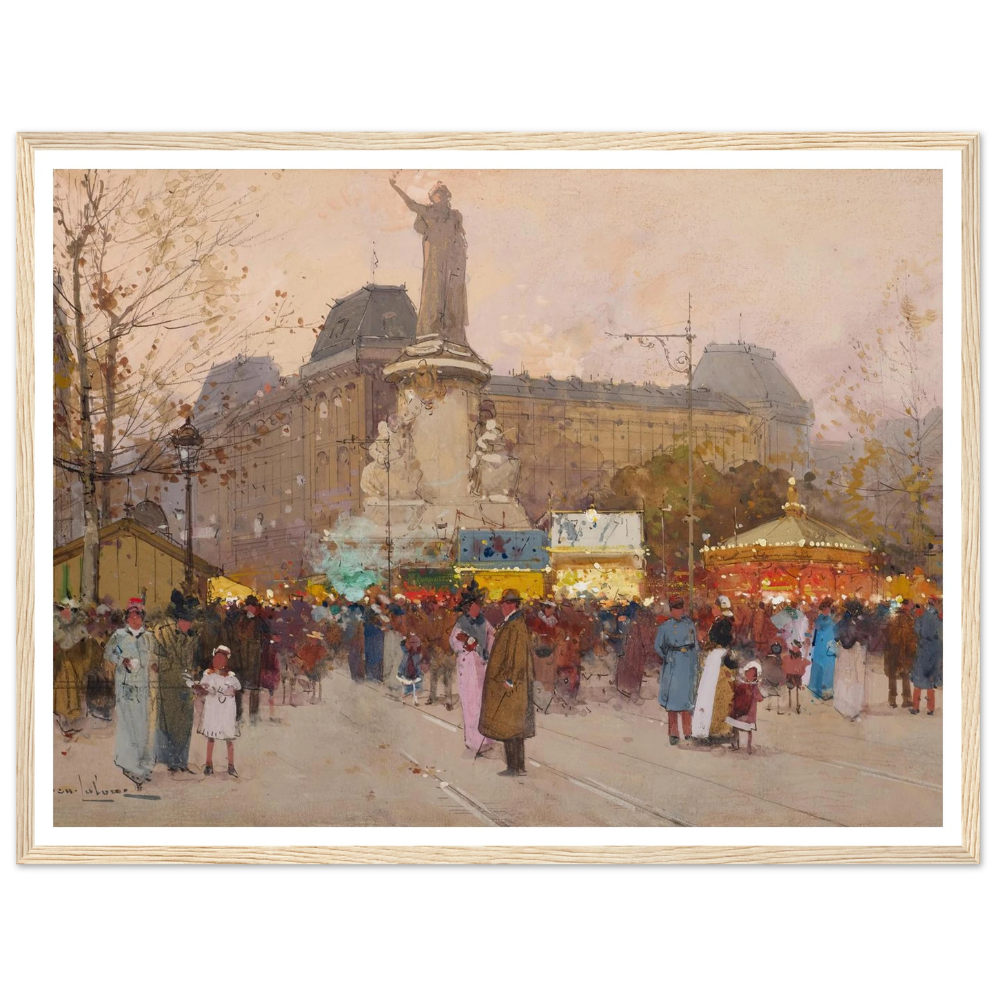 La Place du Republic, Paris Art Print | Eugene Galien Laloue-Quipham Collections