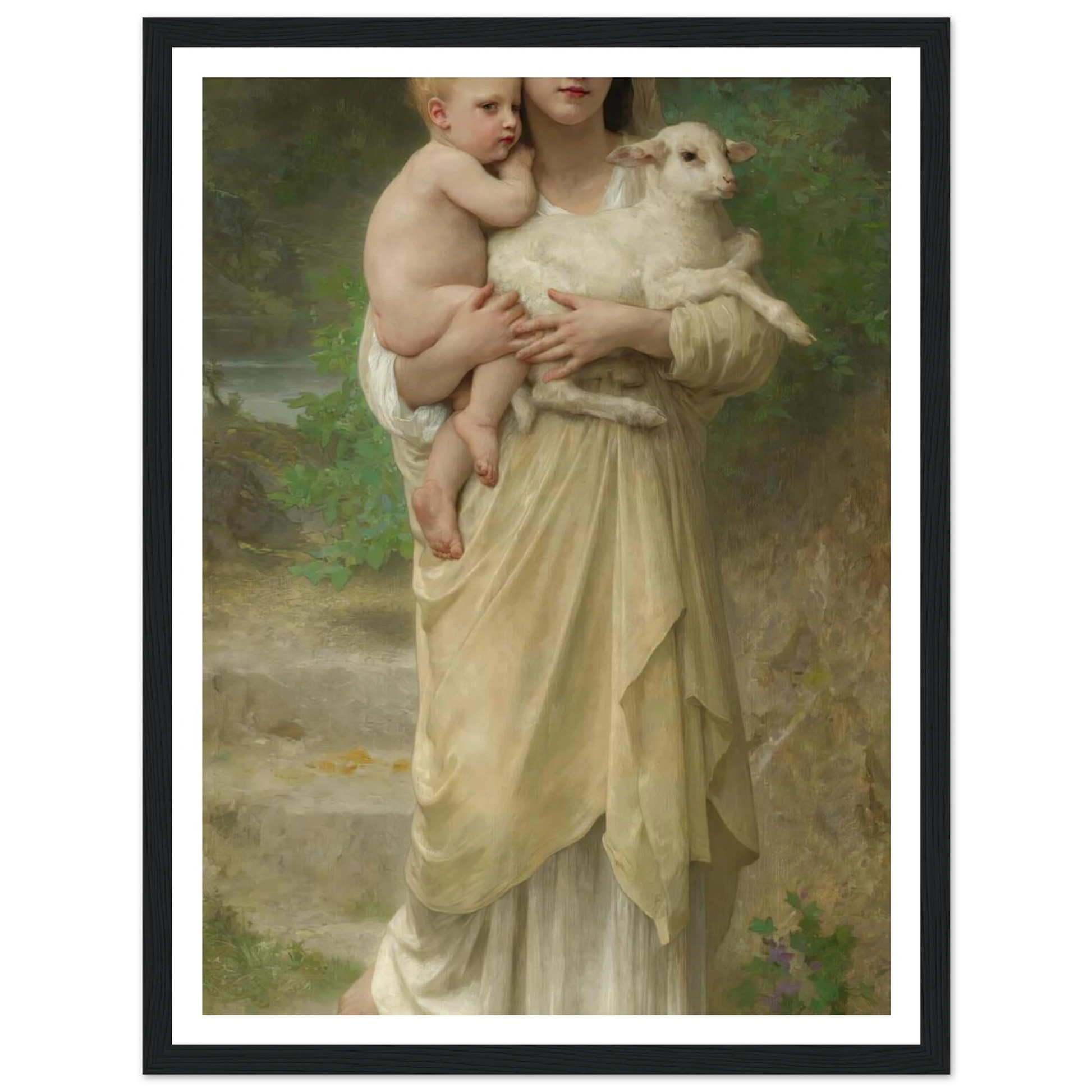 Les Agneaux (1897) Art Print | William Bouguereau-Quipham Collections