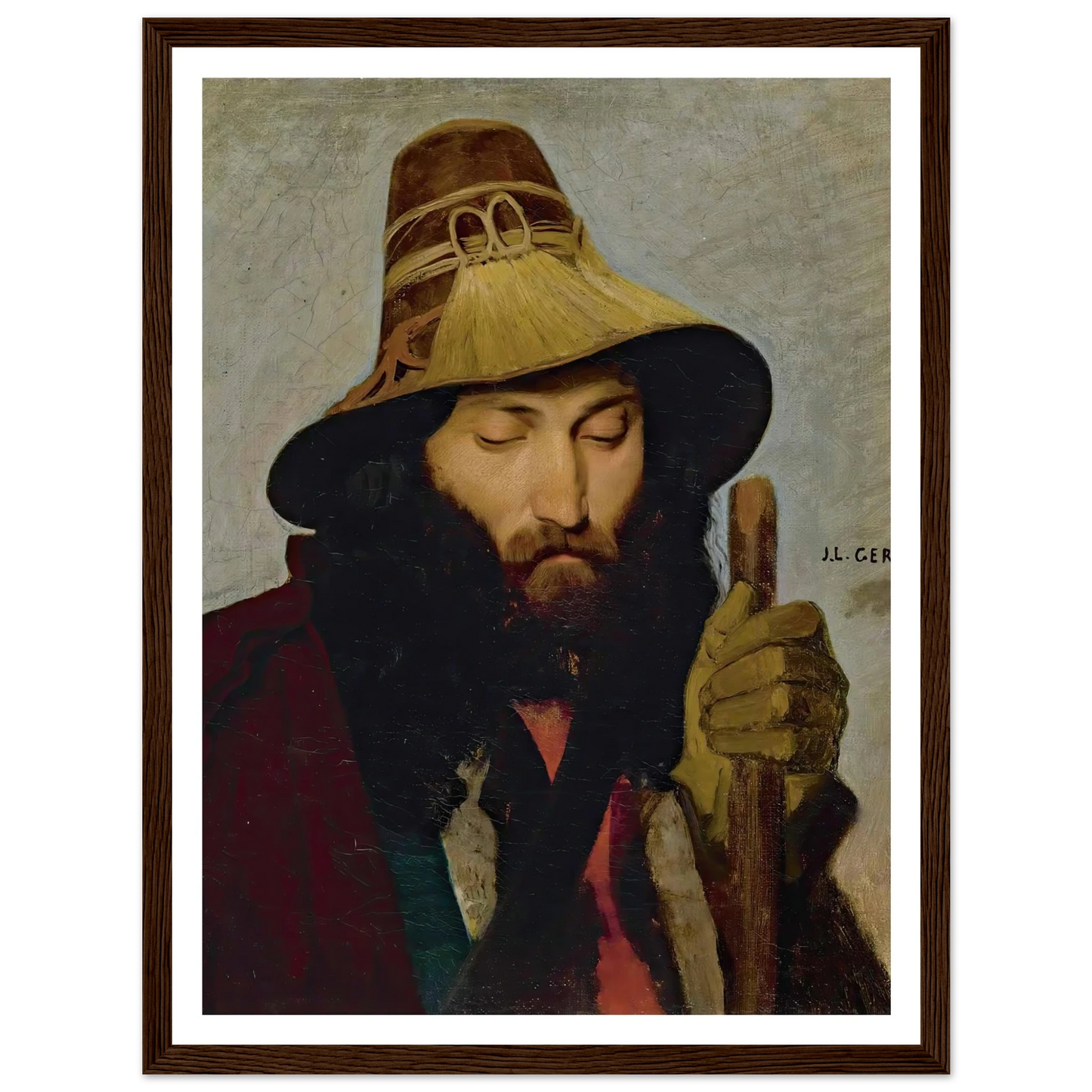 Portrait Of An Italian Man Art Print | Jean Leon Gerome-Quipham Collections