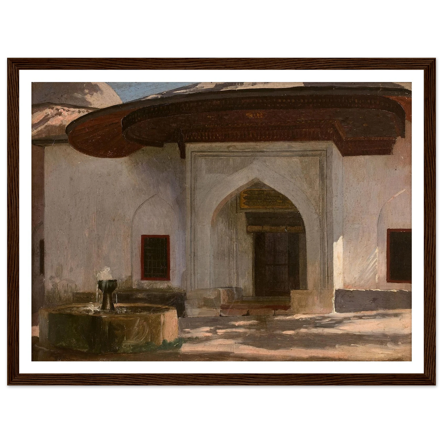 Fontaine à l’entrée d’un monument, probablement en Egypte Art Print | Jean Leon Gerome-Quipham Collections