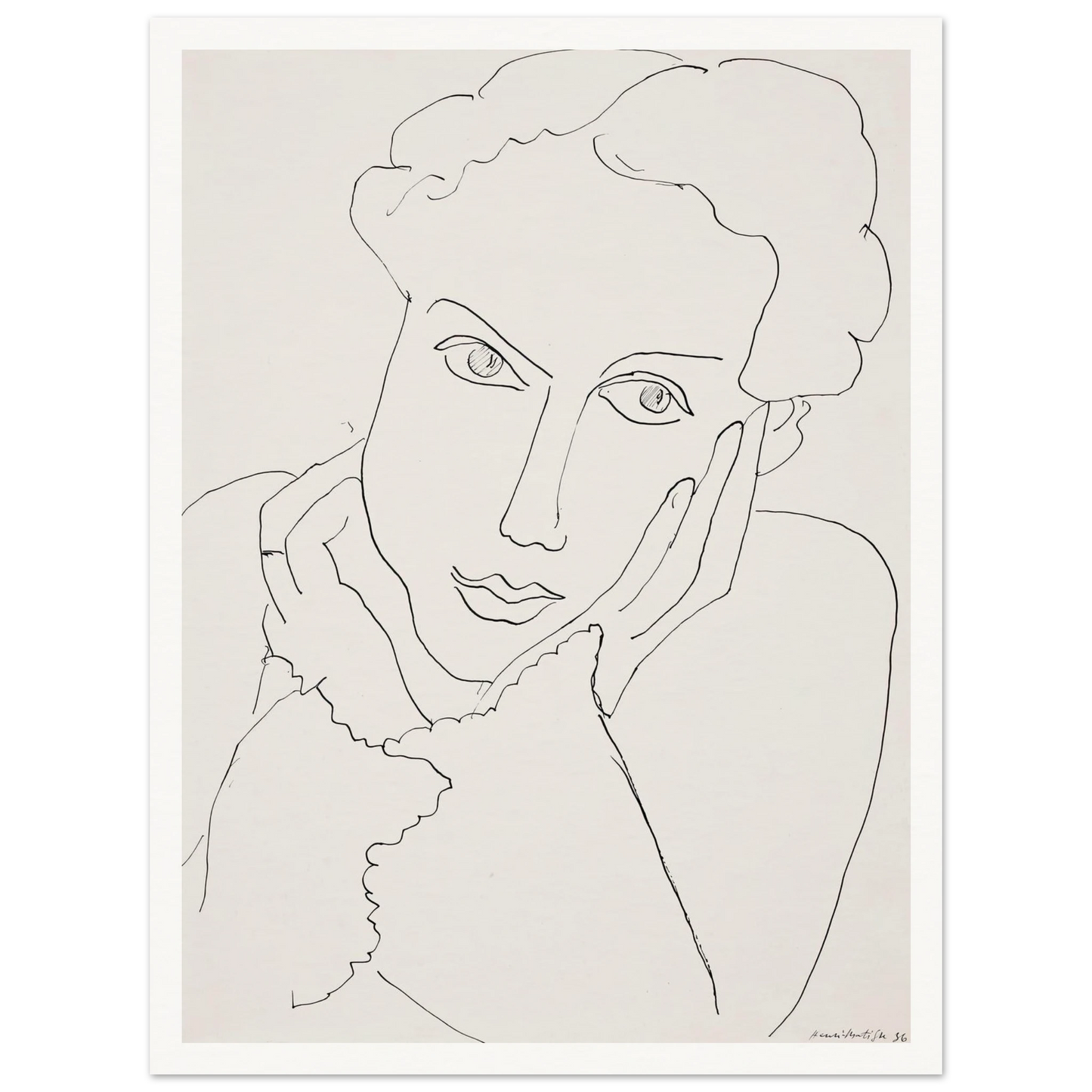 Femme pensive (1936) Art Print | Henri Matisse-Quipham Collections