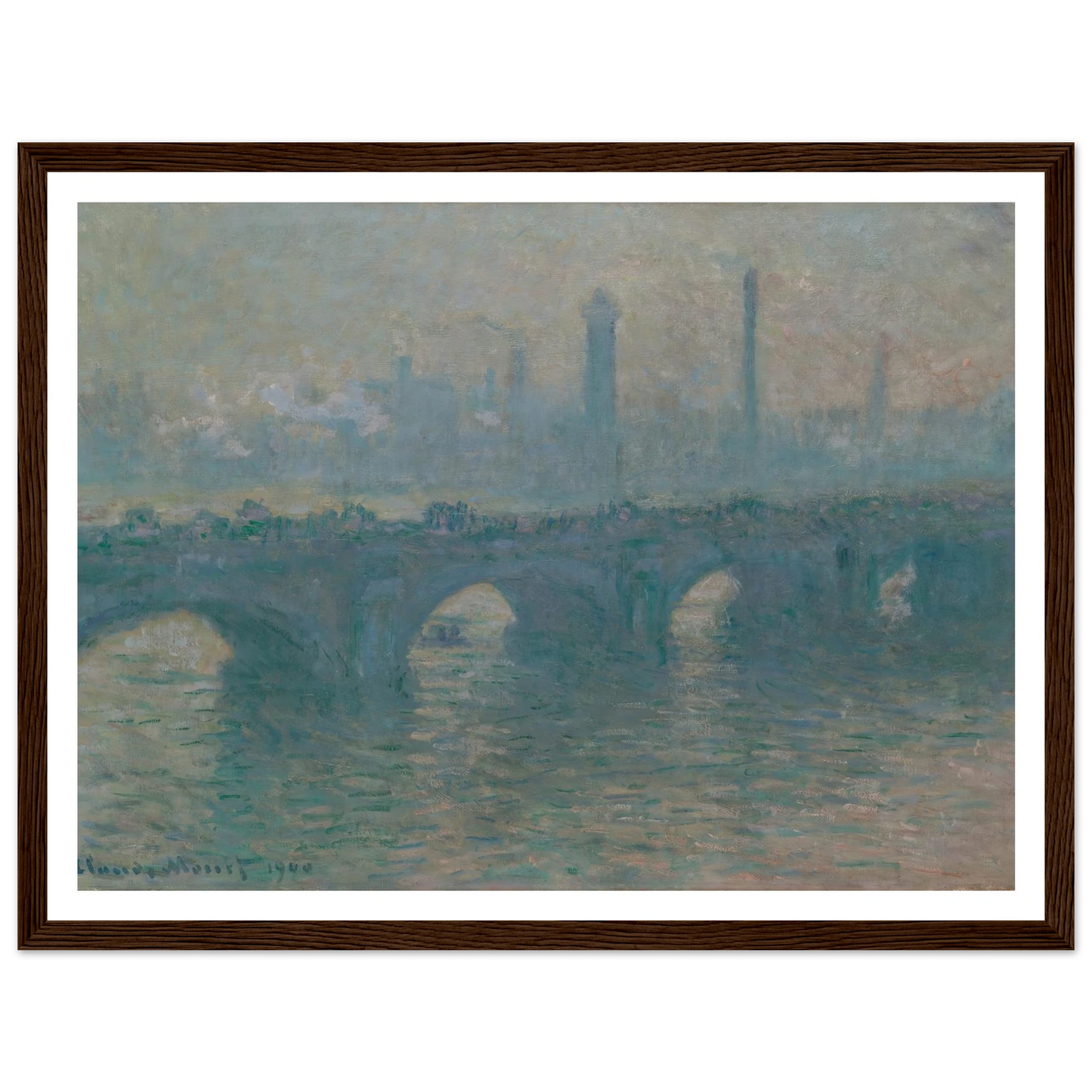Waterloo Bridge, Gray Weather (1900) Art Print | Claude Monet-Quipham Collections