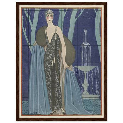 Alcyone ; Robe et manteau du soir, de Worth (1923) Art Print | George Barbier-Quipham Collections