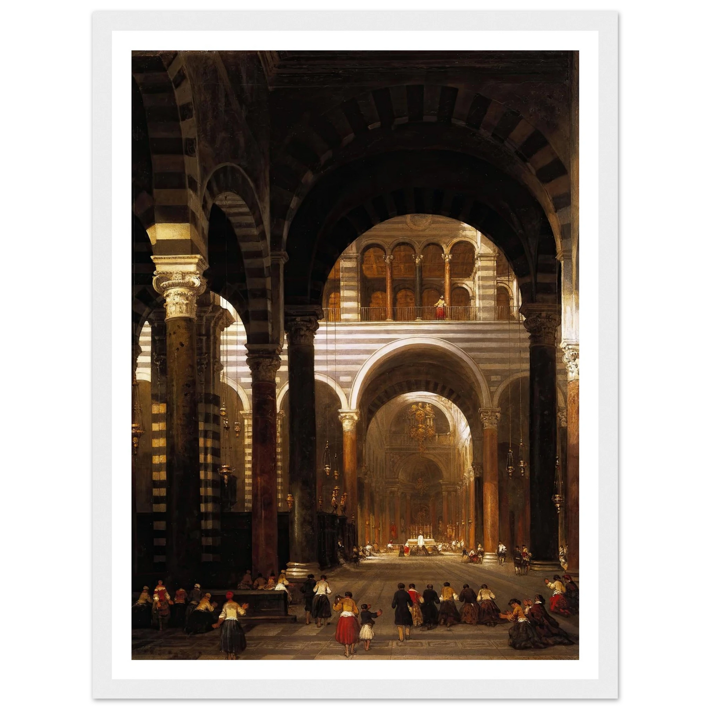 Interior of the Cathedral, Pisa. (1859) Art Print | David Roberts-Quipham Collections