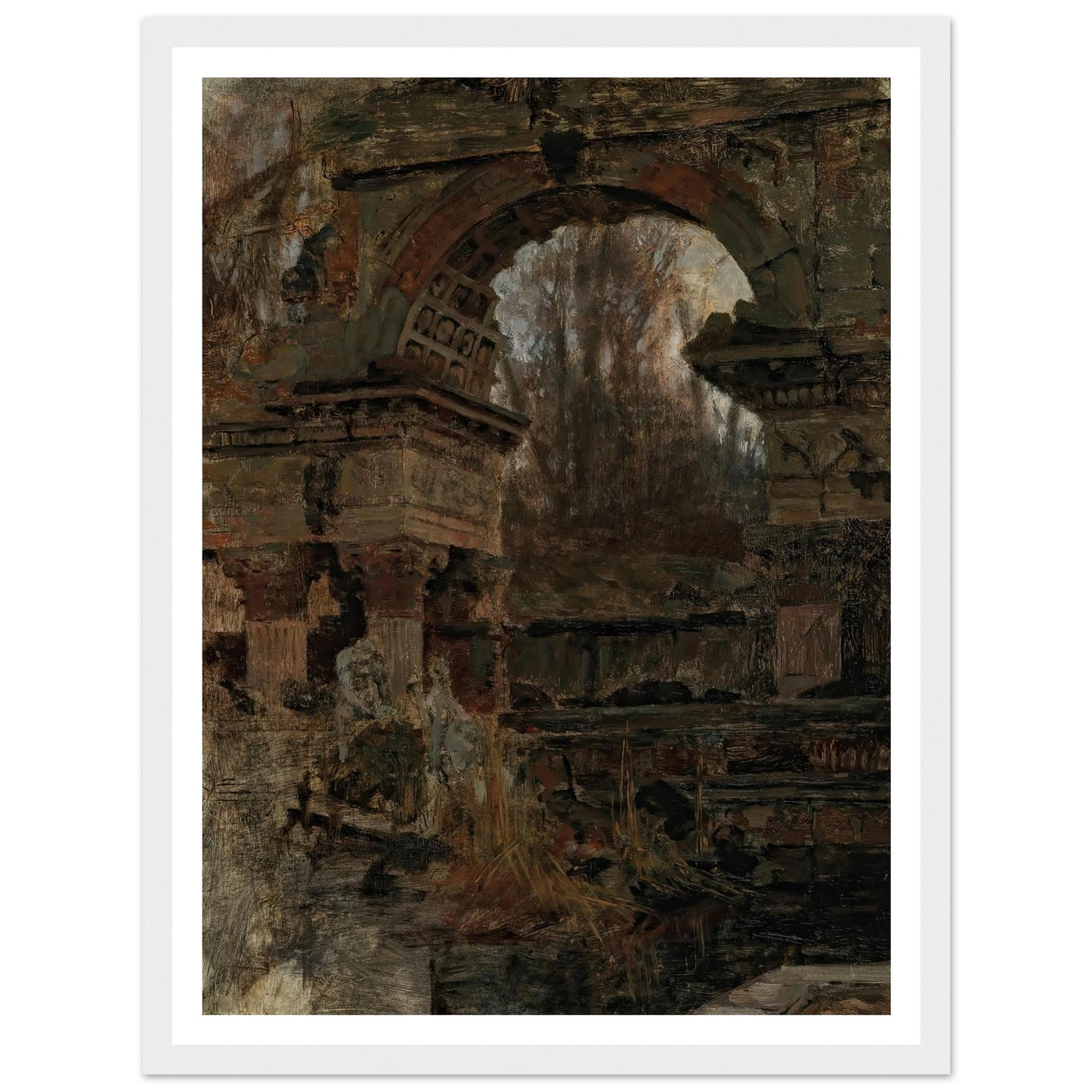 Römische Ruine in Schönbrunn Art Print | Carl Moll-Quipham Collections