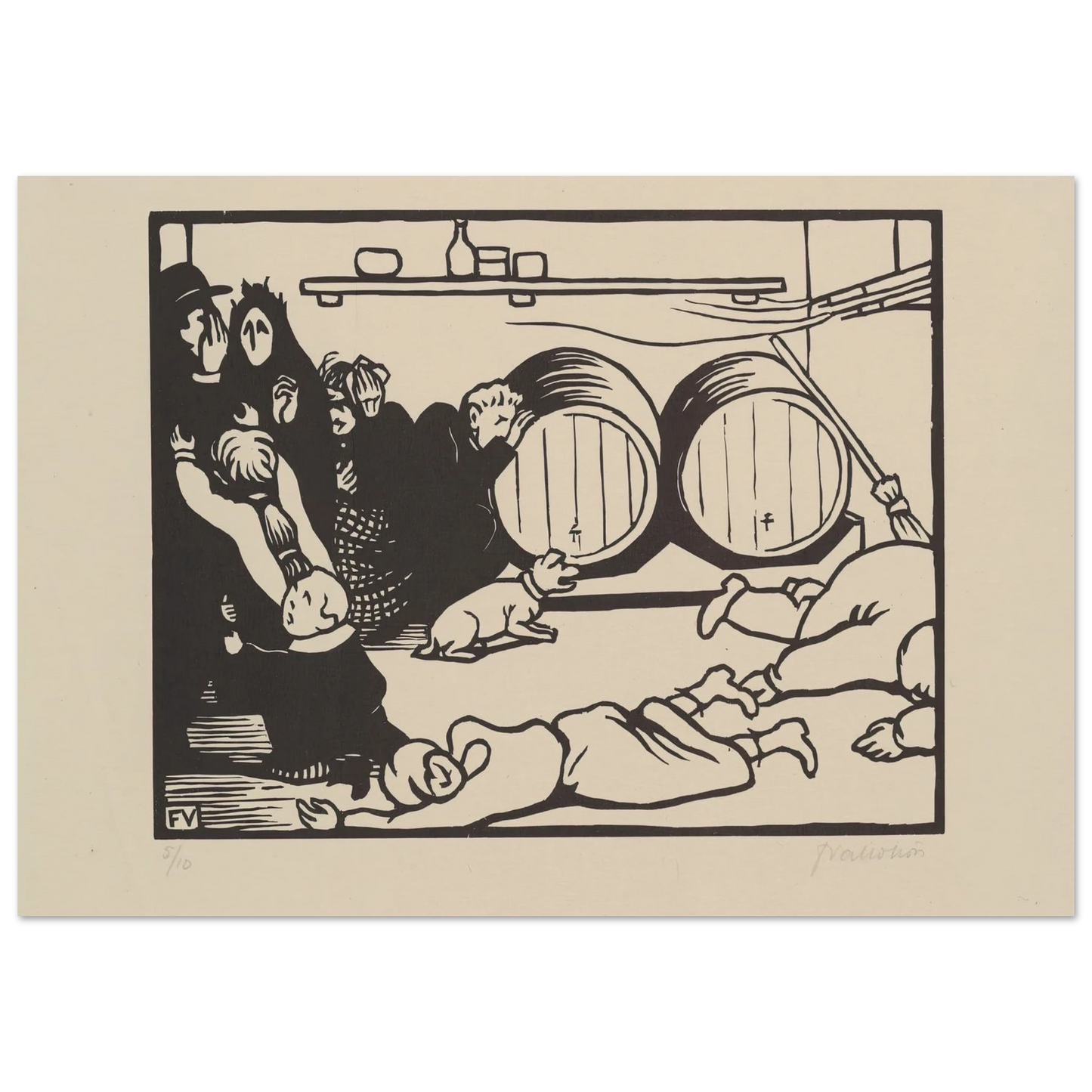 The Civilians (Les Civils) (1916) Art Print | Felix Vallotton-Quipham Collections