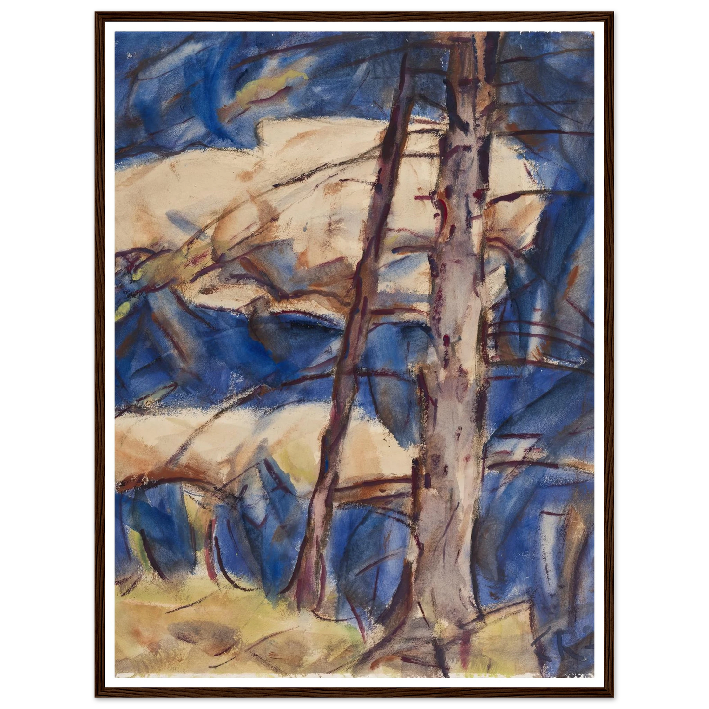 Bare Conifers (1921) Art Print | Christian Rohlfs-Quipham Collections