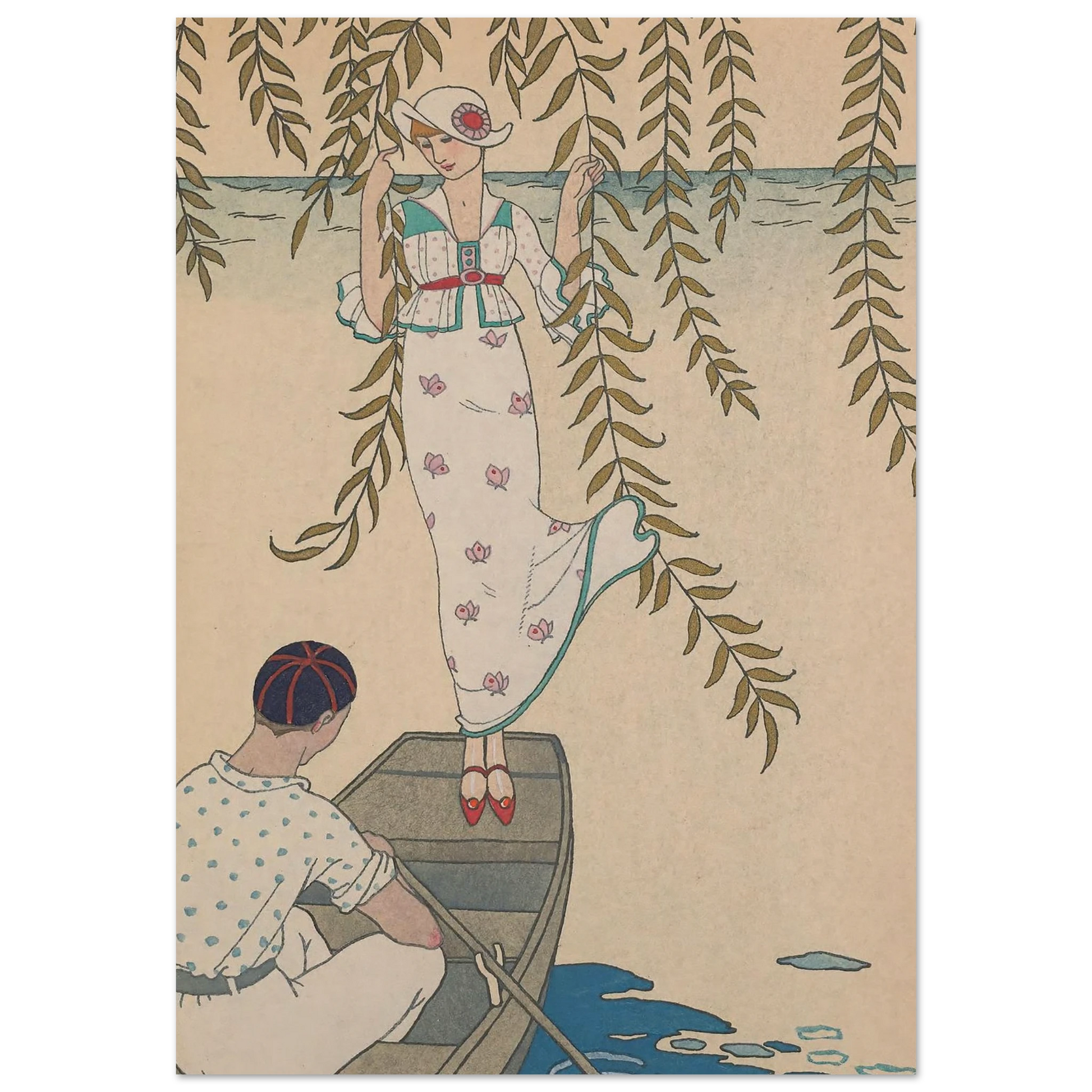Midi Sur L’eau (1914) Art Print | George Barbier-Quipham Collections