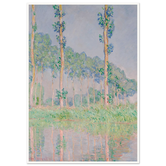 Poplars, Pink Effect (1891) Art Print | Claude Monet-Quipham Collections