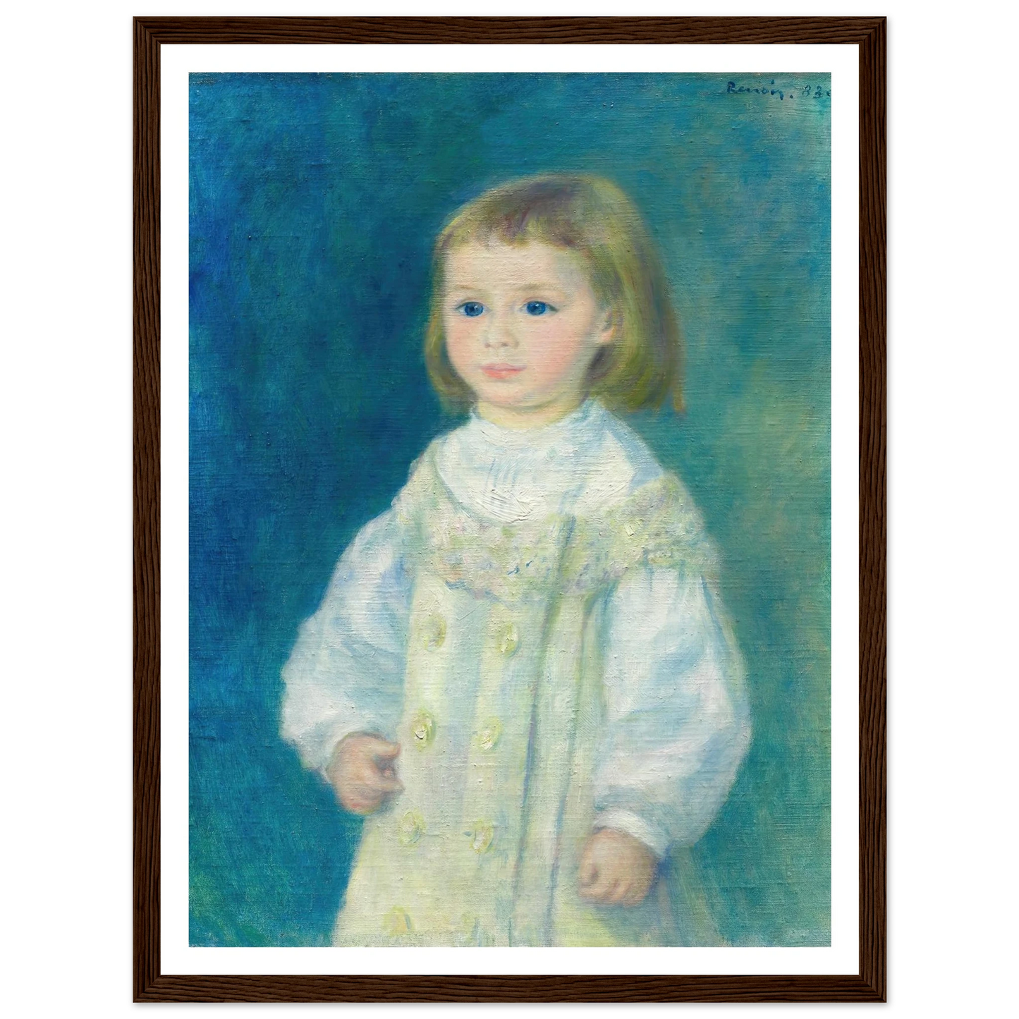 Lucie Berard (Child in White) (1883) Art Print | Pierre Auguste Renoir-Quipham Collections