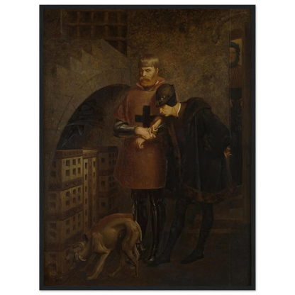 Louis XI of France visiting Cardinal Balue in his iron cage (1883) Art Print | Jean Leon Gerome-Quipham Collections