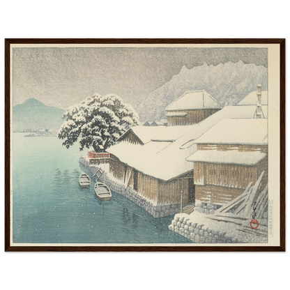 Ishinomaki no bosetsu (Evening Snow at Ishinomaki) (1935) Art Print | Kawase Hasui-Quipham Collections