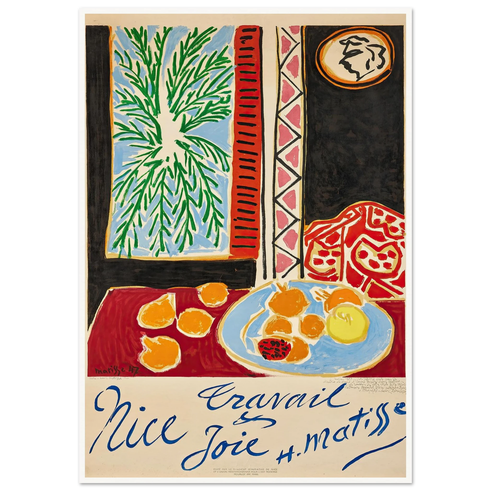 Nice Travail et Joie (1947) Art Print | Henri Matisse-Quipham Collections