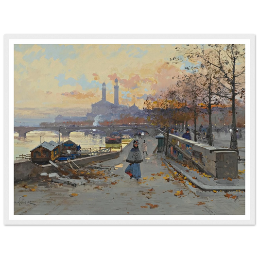 Au Quai Art Print | Eugene Galien Laloue-Quipham Collections
