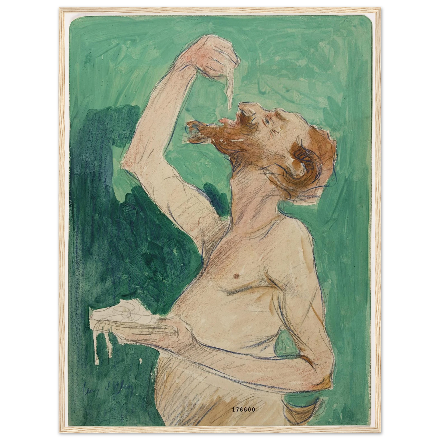 Faune mangeant des spaghettis (1920) Art Print | Jean Dylen-Quipham Collections