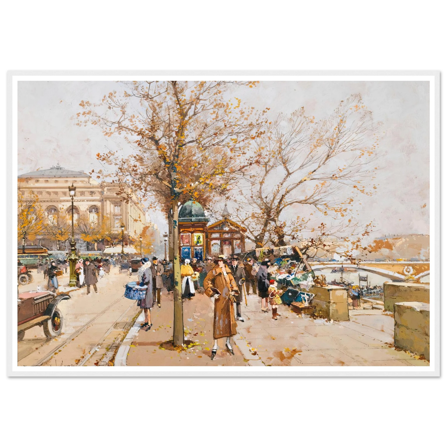 La Place Du Châtelet À Paris Art Print | Eugene Galien Laloue-Quipham Collections