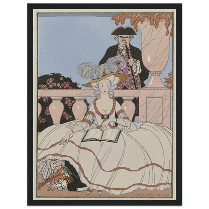 La Leçon bien apprise (1919) Art Print | George Barbier-Quipham Collections