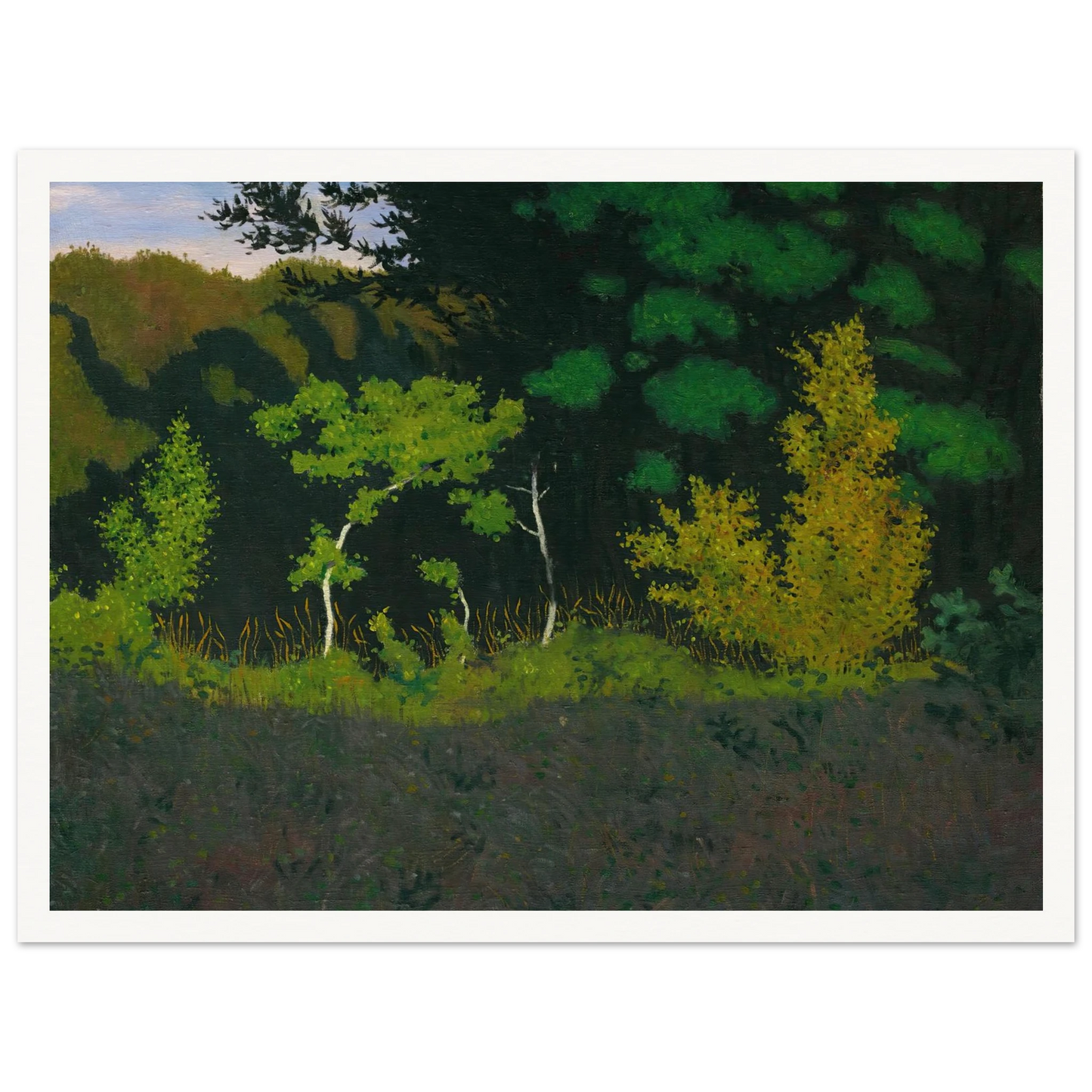 Edge Of The Wood (1920) Art Print | Felix Vallotton - Framed Poster - 30x40 cm / 12x16″ - Black frame