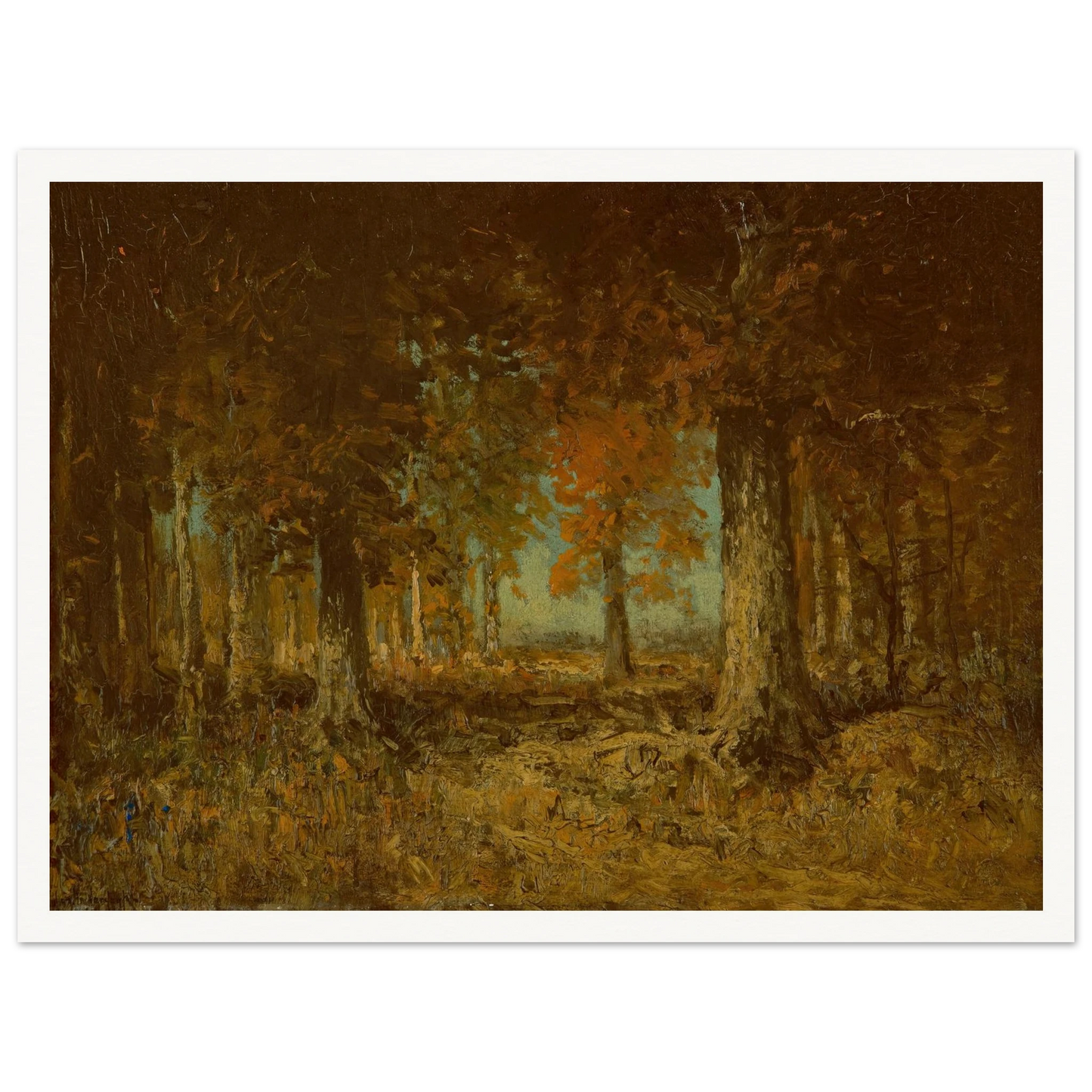 Edge of the Woods (1908) Art Print | Julian Onderdonk - Framed Poster - 30x40 cm / 12x16″ - Black frame