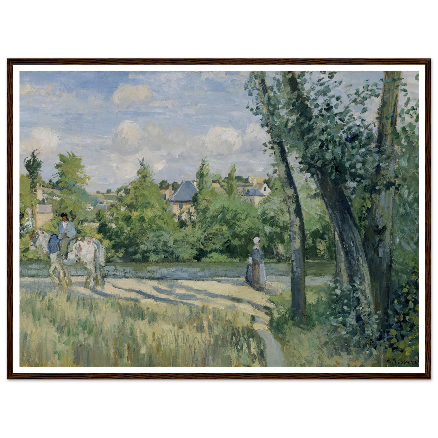 Sunlight on the Road, Pontoise (1874) Art Print | Camille Pissarro-Quipham Collections