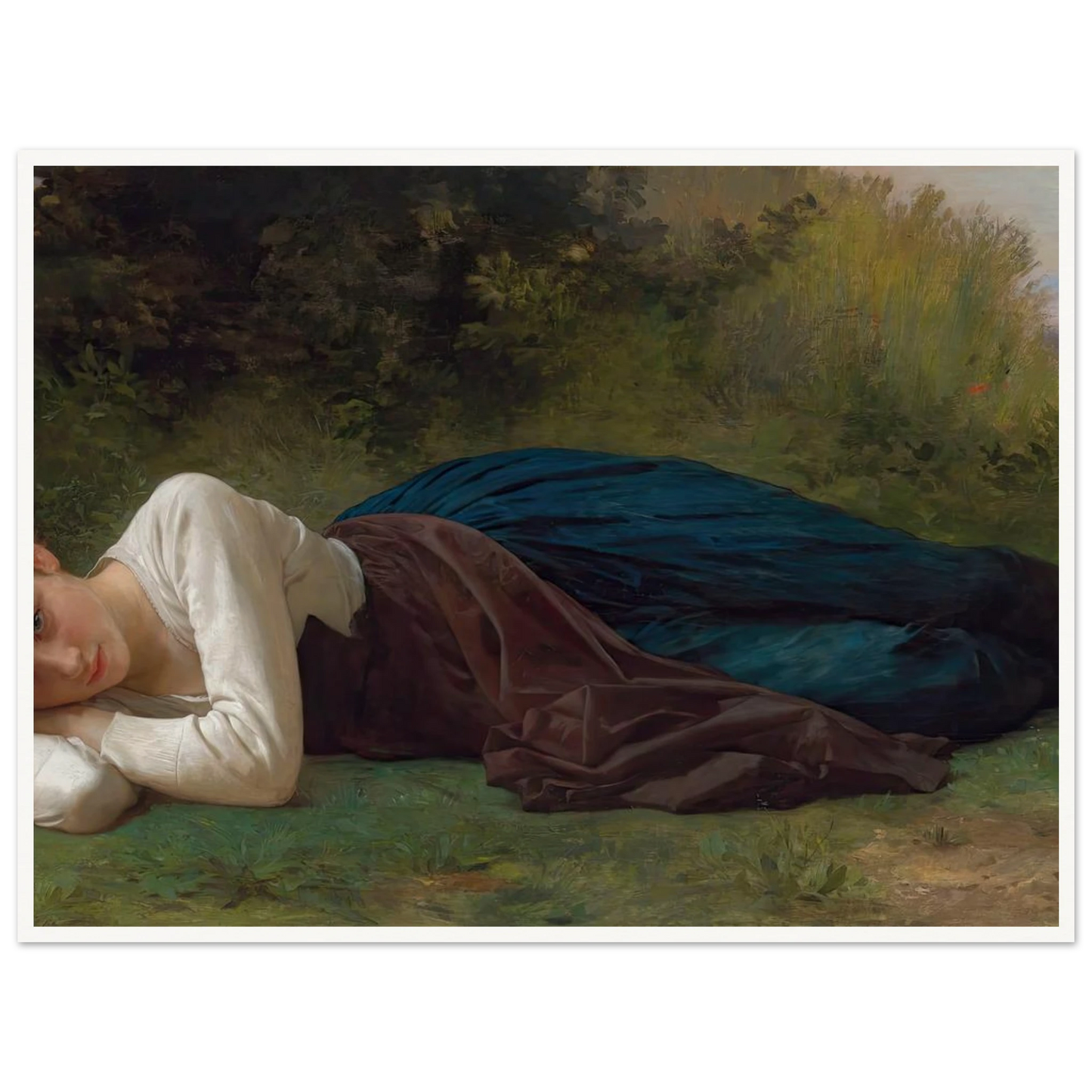Le Repos (Jeune Fille Couchée) (1880) Art Print | William Bouguereau-Quipham Collections