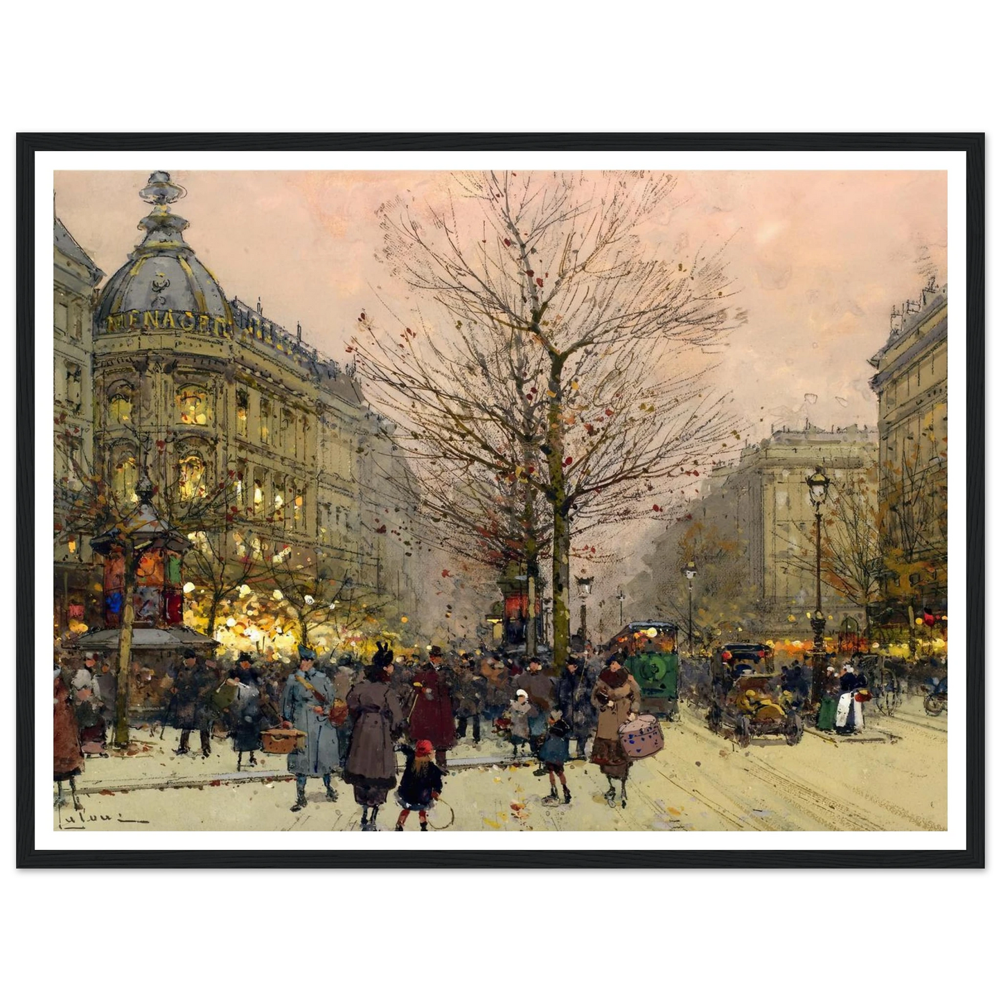Les Grands Boulevards, Paris Art Print | Eugene Galien Laloue-Quipham Collections