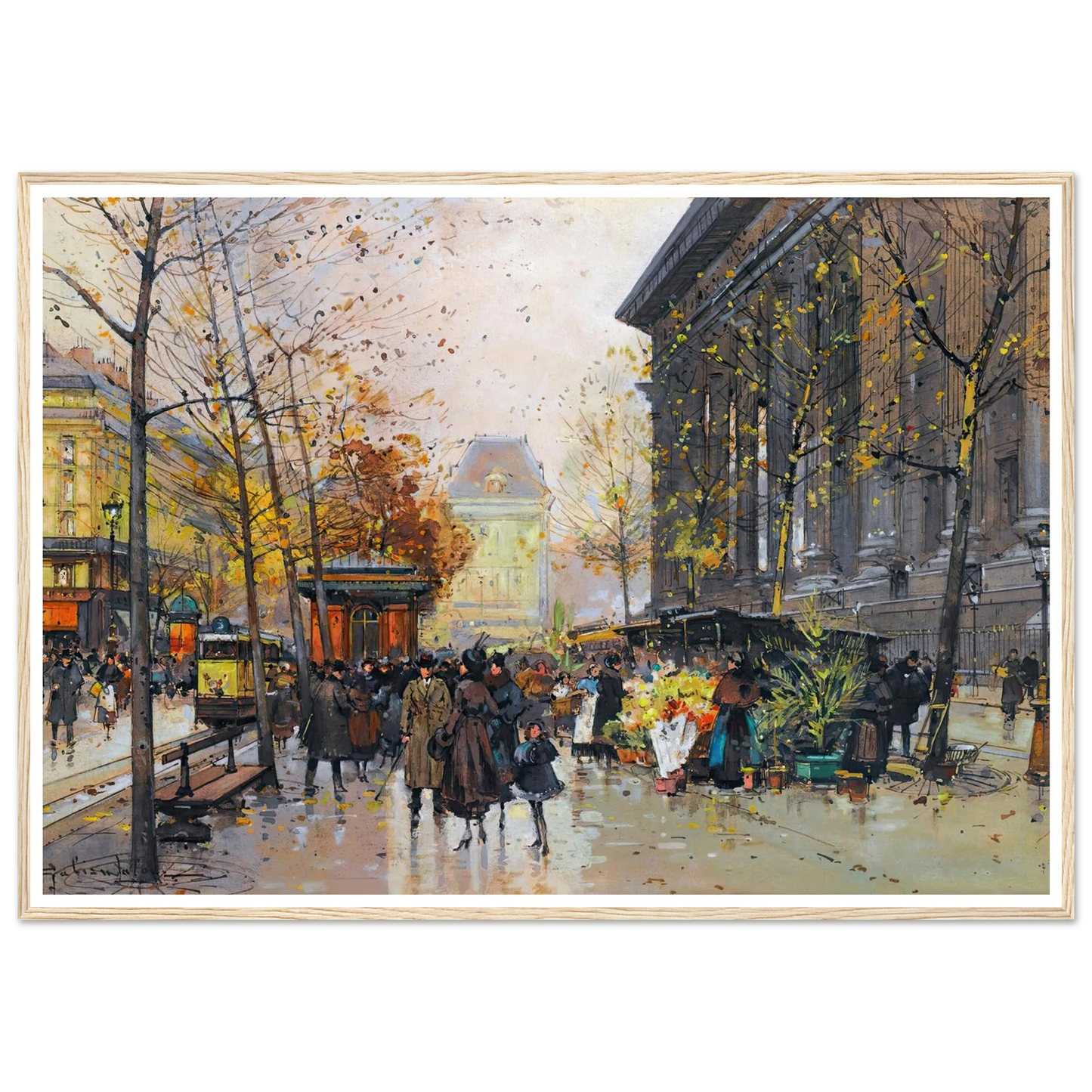 Le Marché Aux Fleurs, La Madeleine Art Print | Eugene Galien Laloue-Quipham Collections