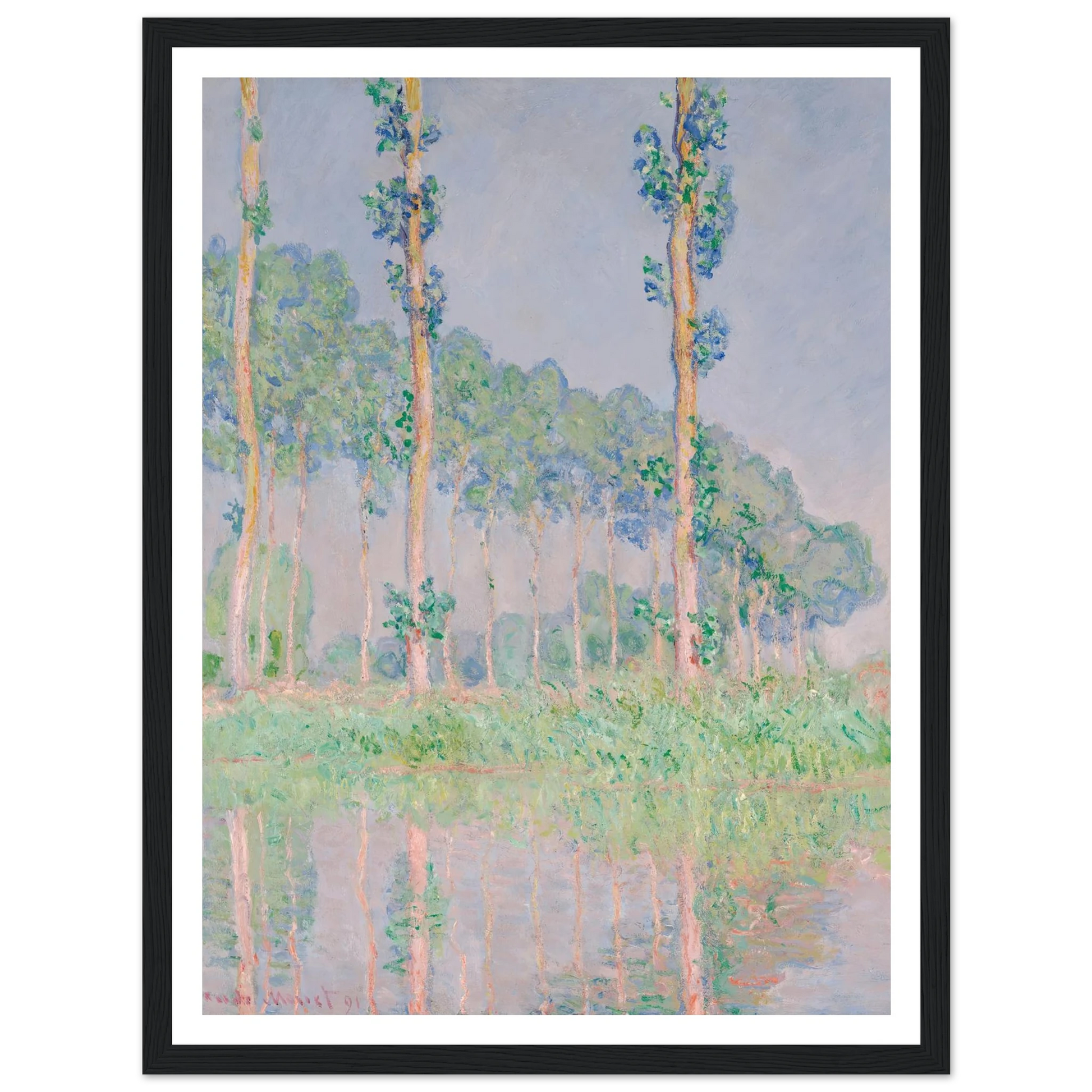 Poplars, Pink Effect (1891) Art Print | Claude Monet-Quipham Collections