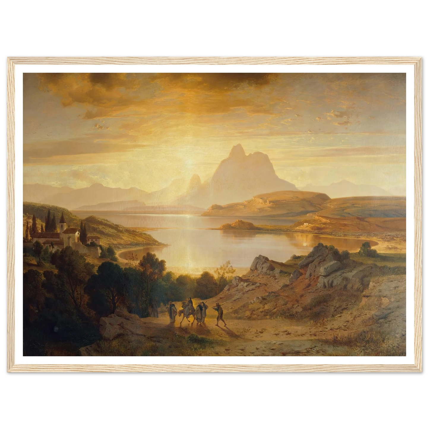 Lago di Lugano (1868) Art Print | Albert Zimmermann-Quipham Collections