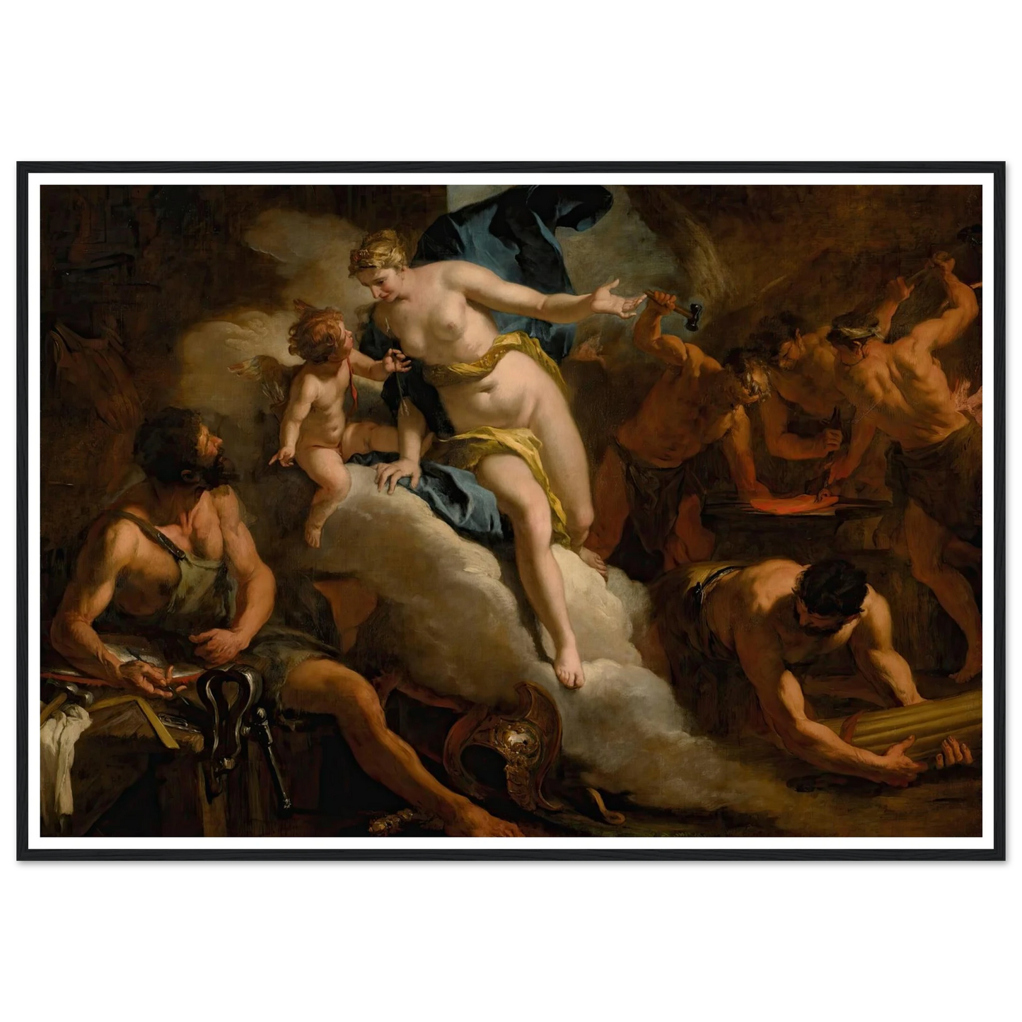Venus In The Forge Of Vulcan Art Print | Sebastiano Ricci-Quipham Collections