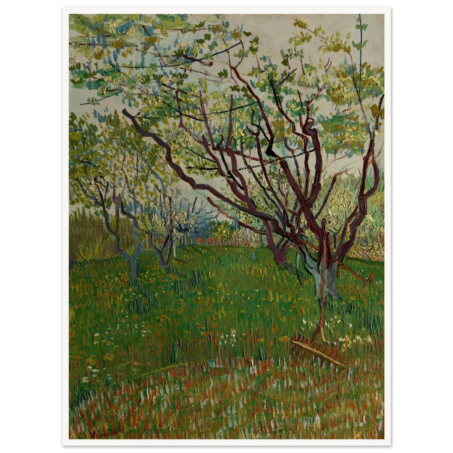 The Flowering Orchard (1888) Art Print | Vincent van Gogh-Quipham Collections