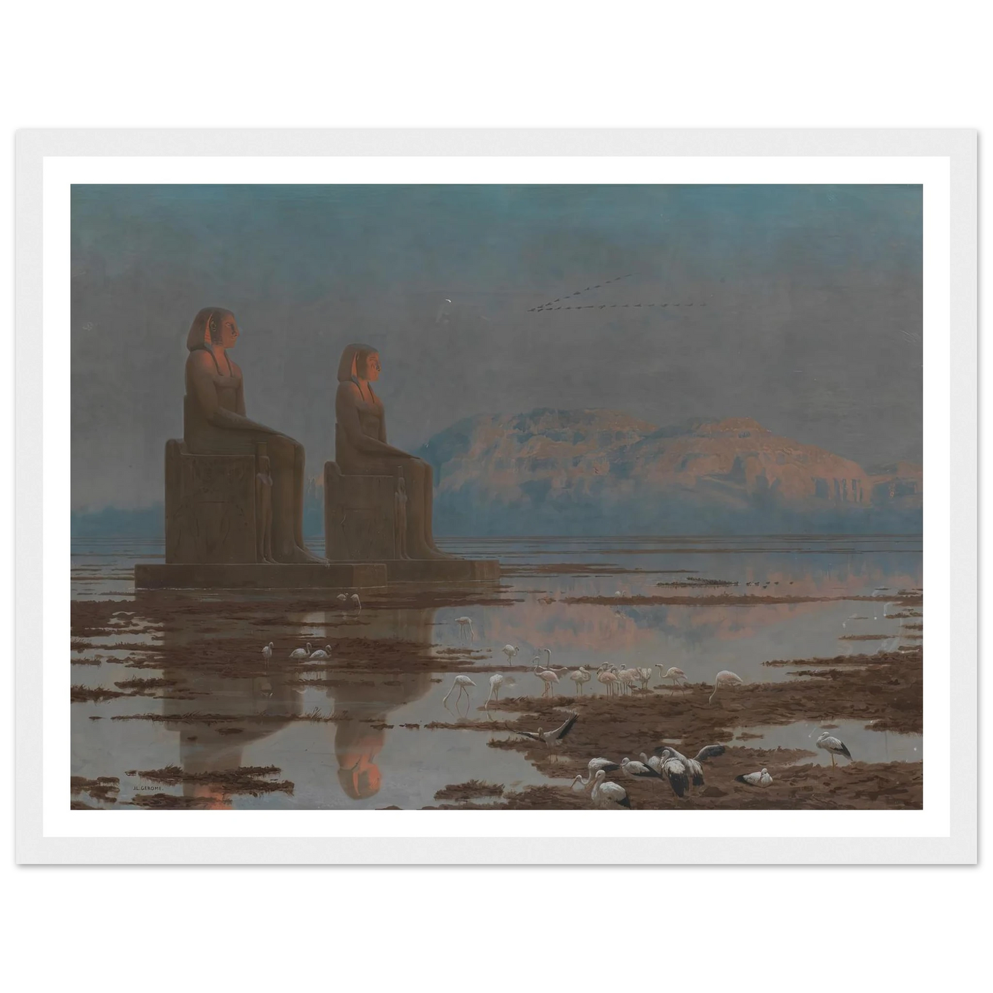 The Nile in flood, Thebes Art Print | Jean Leon Gerome-Quipham Collections