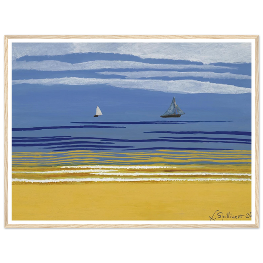 Marine avec bateaux à voiles (1925) Art Print | Leon Spilliaert-Quipham Collections