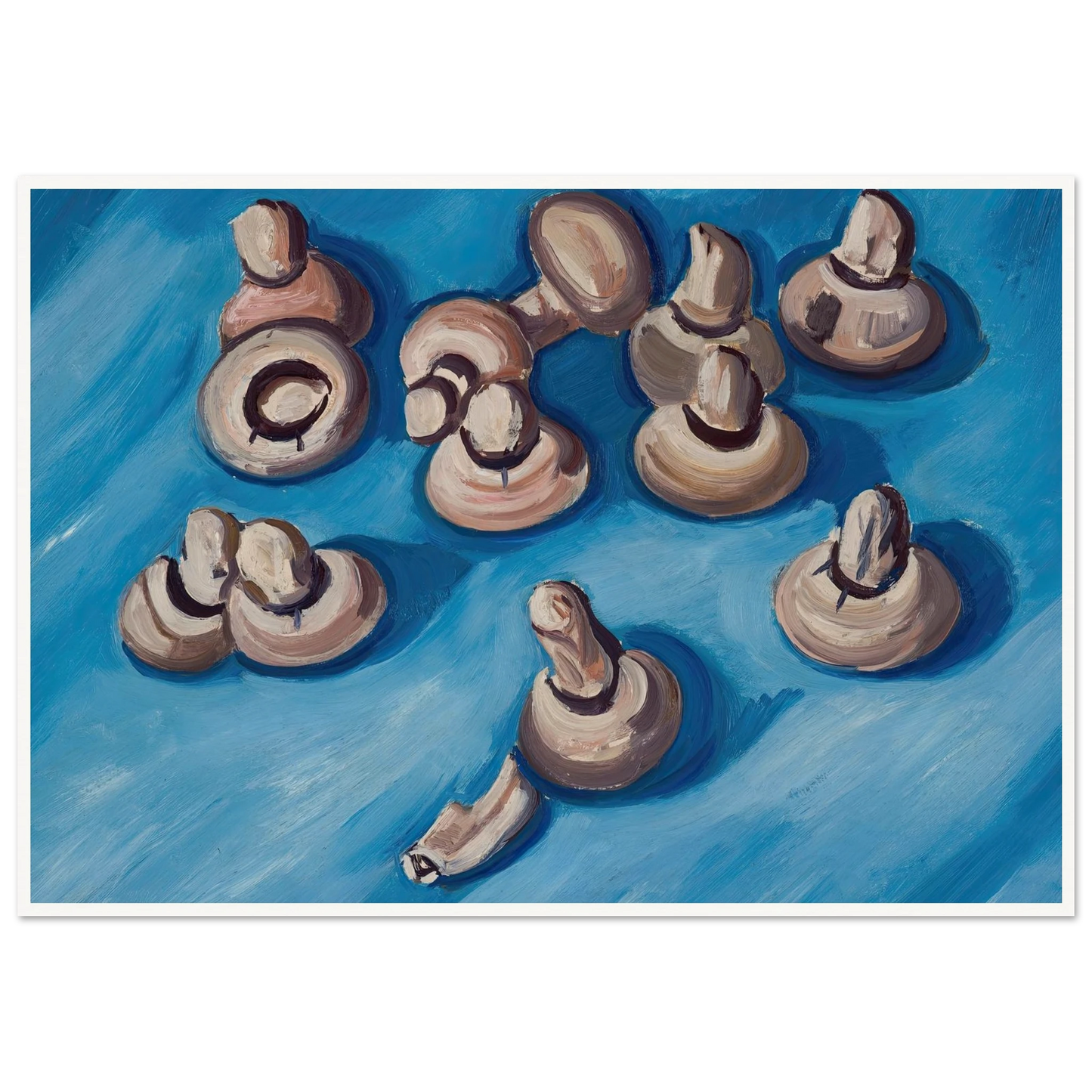 Mushrooms on a Blue Background (1926) Art Print | Marsden Hartley-Quipham Collections