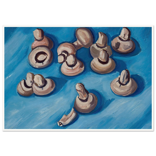 Mushrooms on a Blue Background (1926) Art Print | Marsden Hartley-Quipham Collections